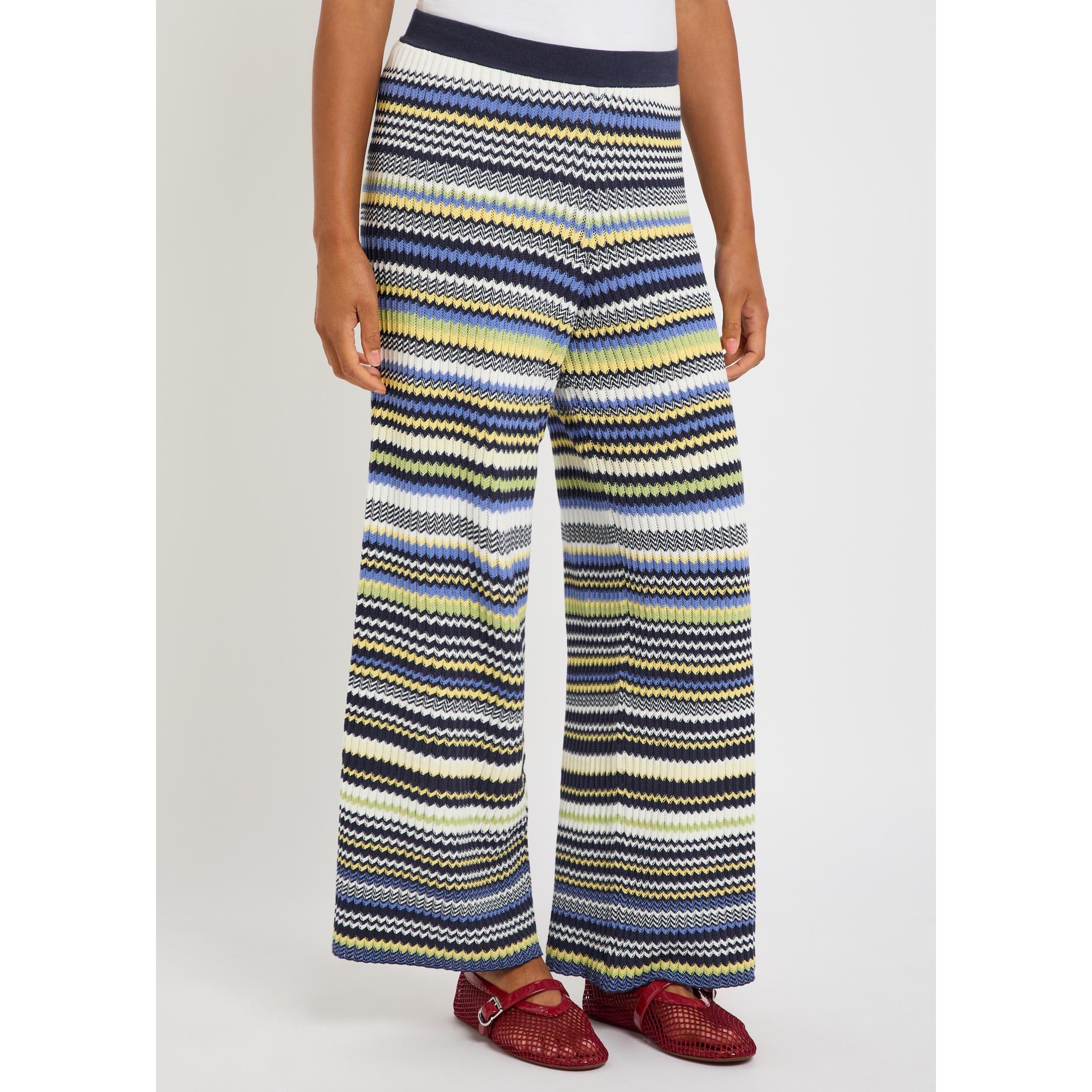 NAVY AND OTHER - Jonathan Simkhai - Women's Farrah Ribbed Cotton Knitted Trousers - 2