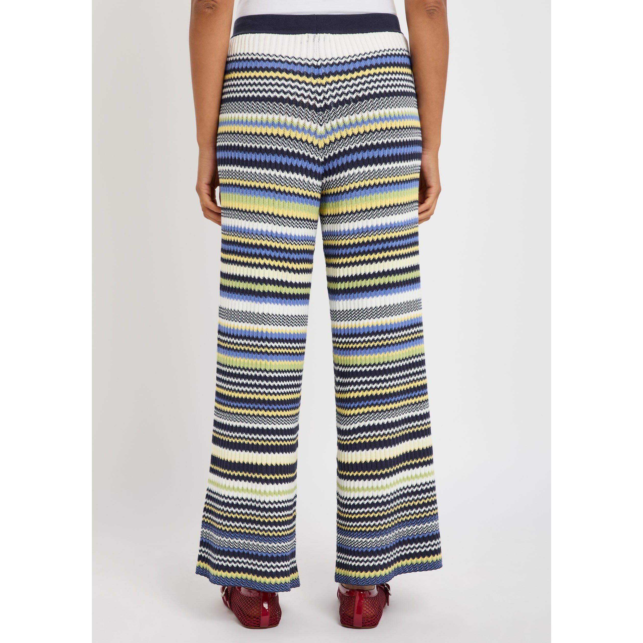 NAVY AND OTHER - Jonathan Simkhai - Women's Farrah Ribbed Cotton Knitted Trousers - 3