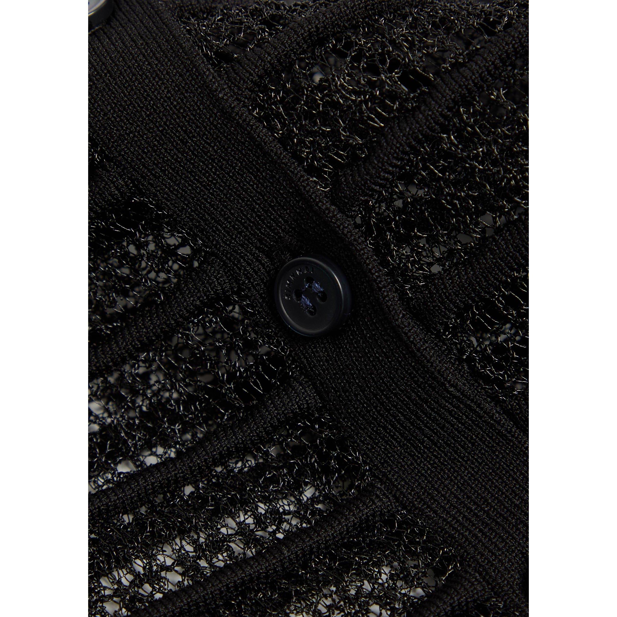 BLACK - Jonathan Simkhai - Women's Holli Viscose Cropped Slim-Fit Cardigan - 4