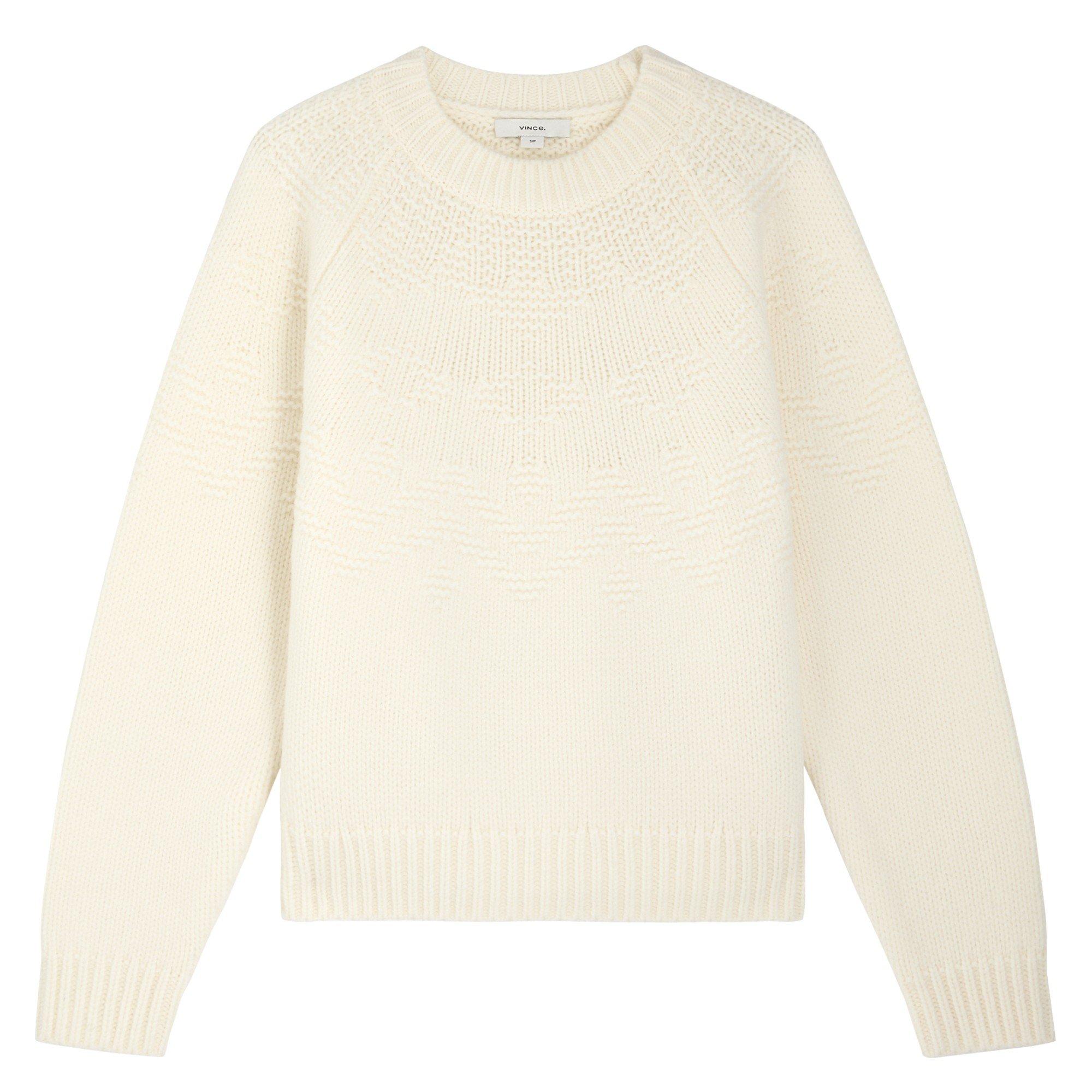 IVORY - Vince - TEXTURED RAGLAN FAIR ISLE