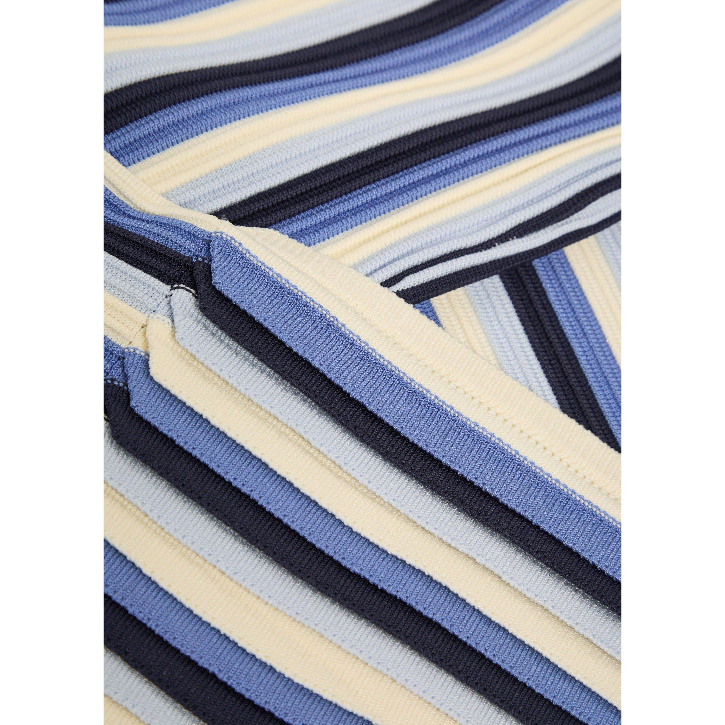 BLUE AND OTHER - Jonathan Simkhai - Women's Iris Striped Slim-Fit Cardigan - 4