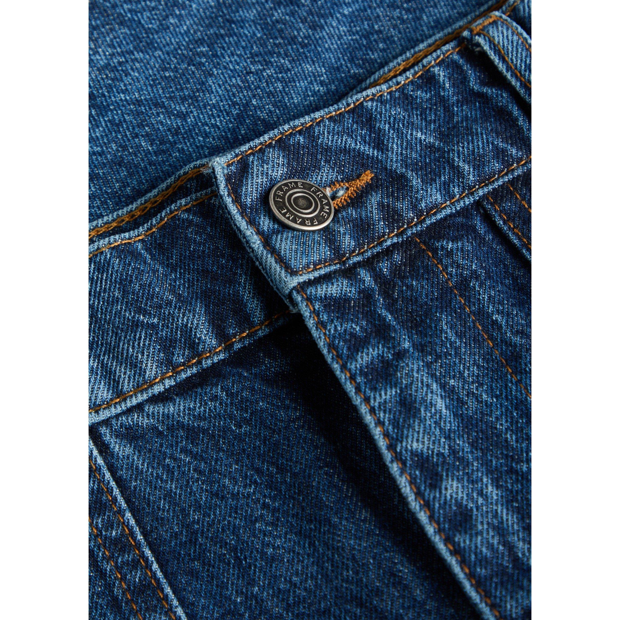 BLUE - Frame Denim - Women's Ranger Cotton Wide-Leg High-Rise Jeans - 4