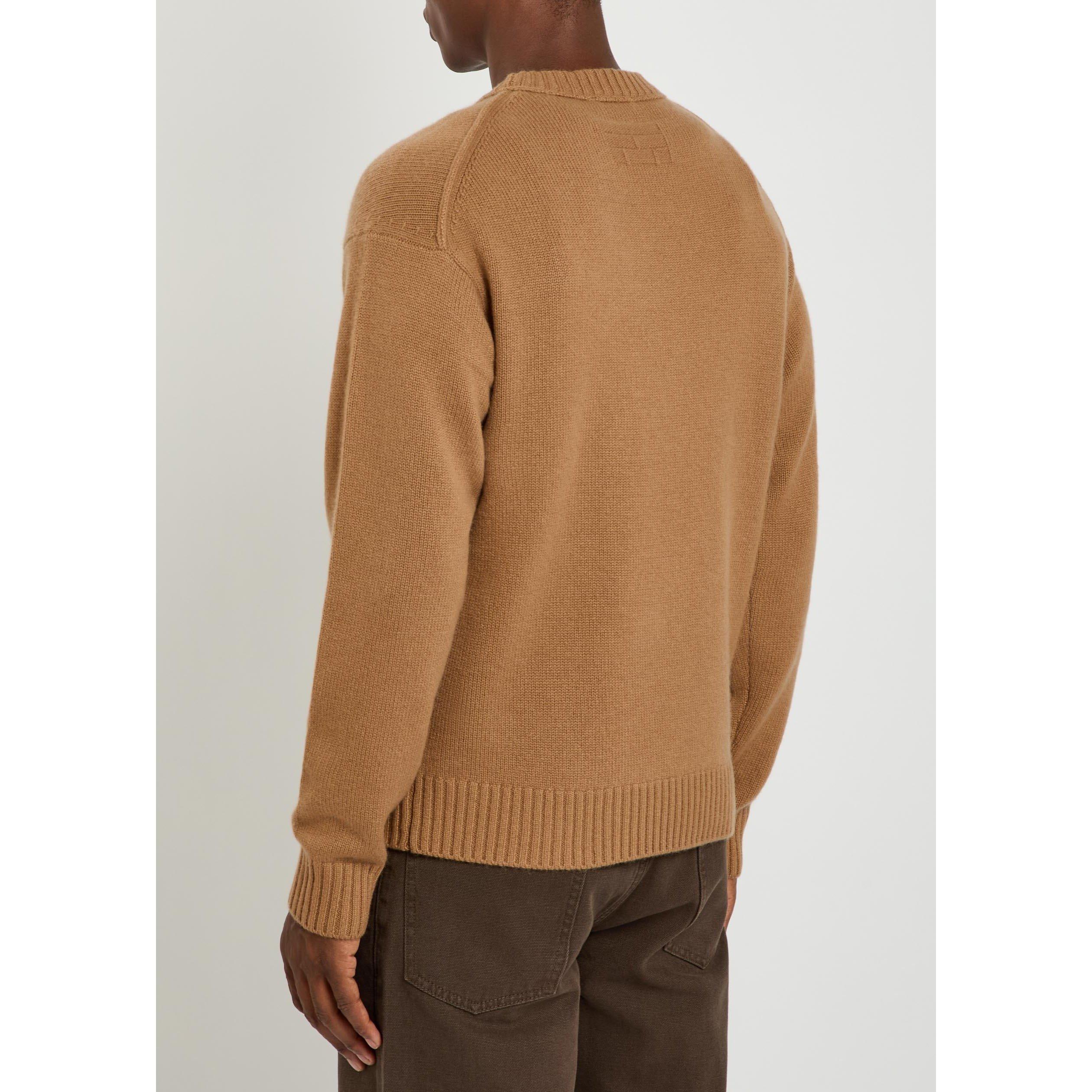 CAMEL - Frame - Men's Cashmere Crew-Neck Jumper - 3