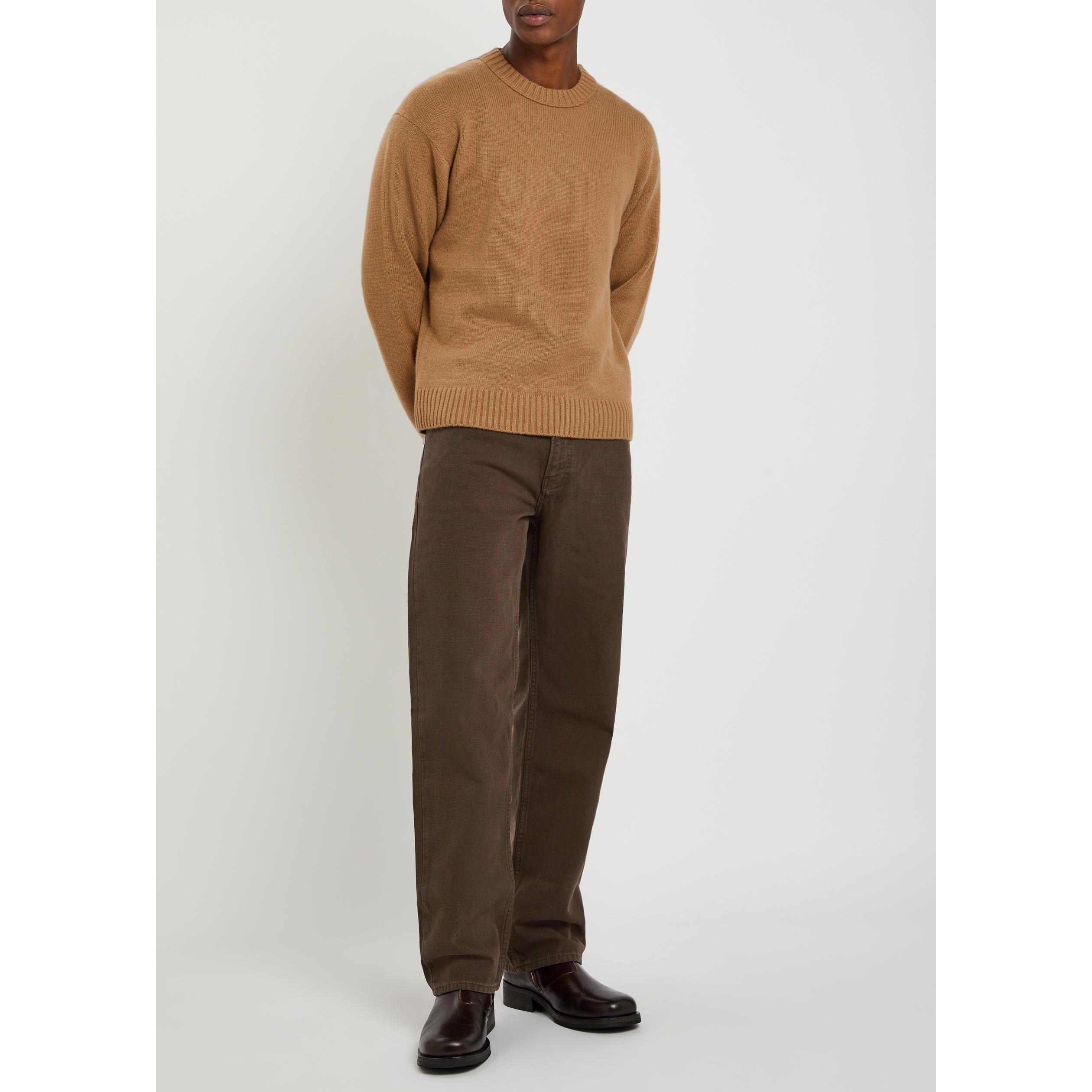 CAMEL - Frame - Men's Cashmere Crew-Neck Jumper - 5