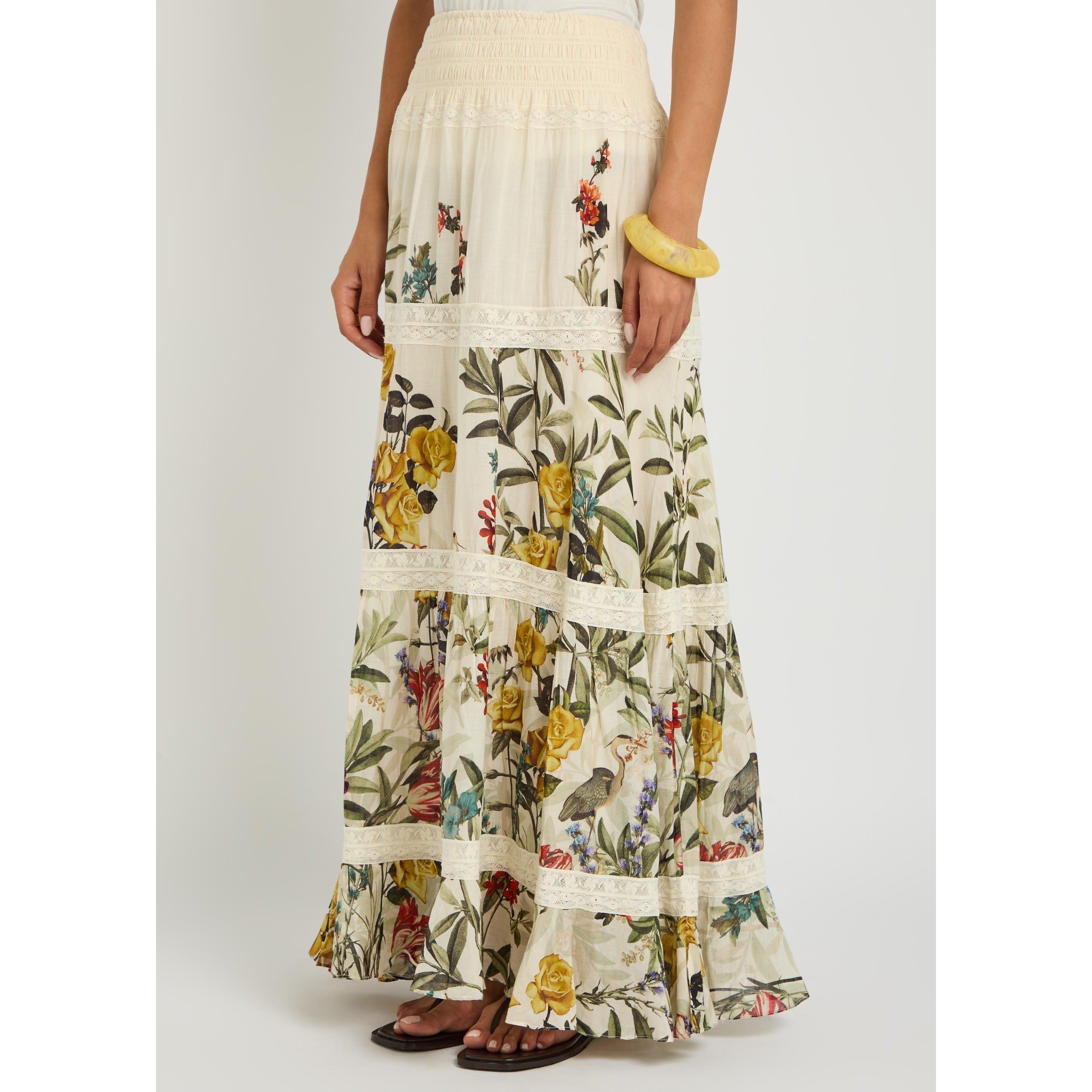 WHITE AND OTHER - Alice And Olivia - LS Stevie Drp Waist Maxi Skirt - 2