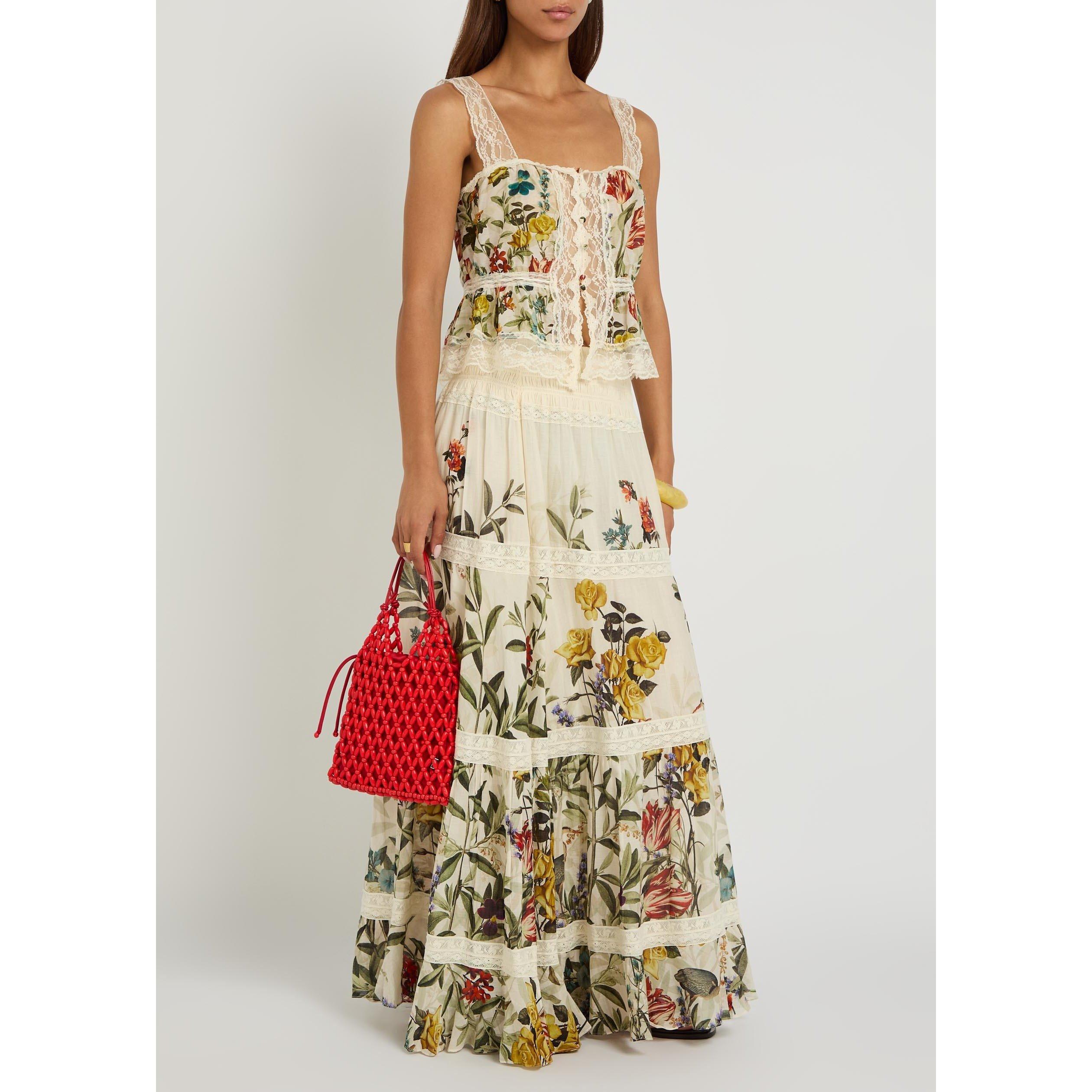 WHITE AND OTHER - Alice And Olivia - LS Stevie Drp Waist Maxi Skirt - 5