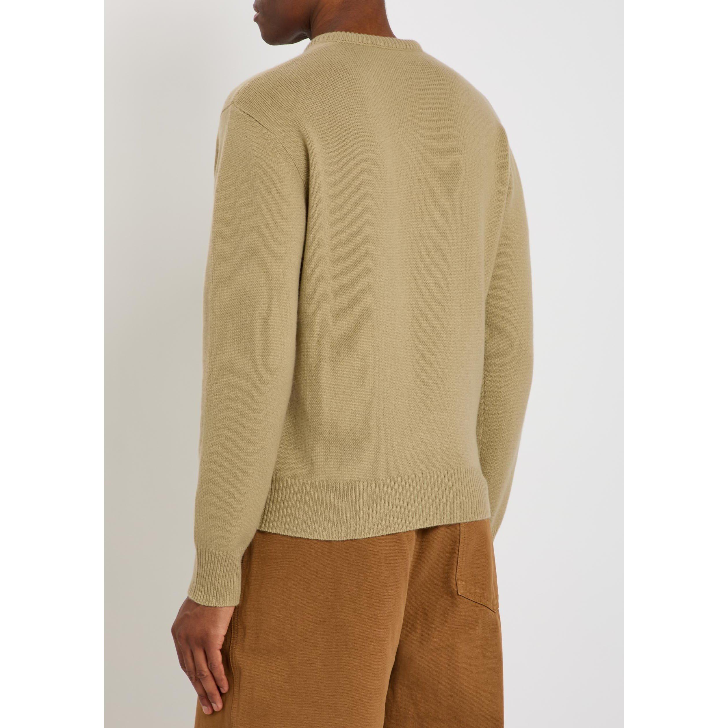 CAMEL - Lemaire - Men's V-Neck Cashmere Jumper - 3