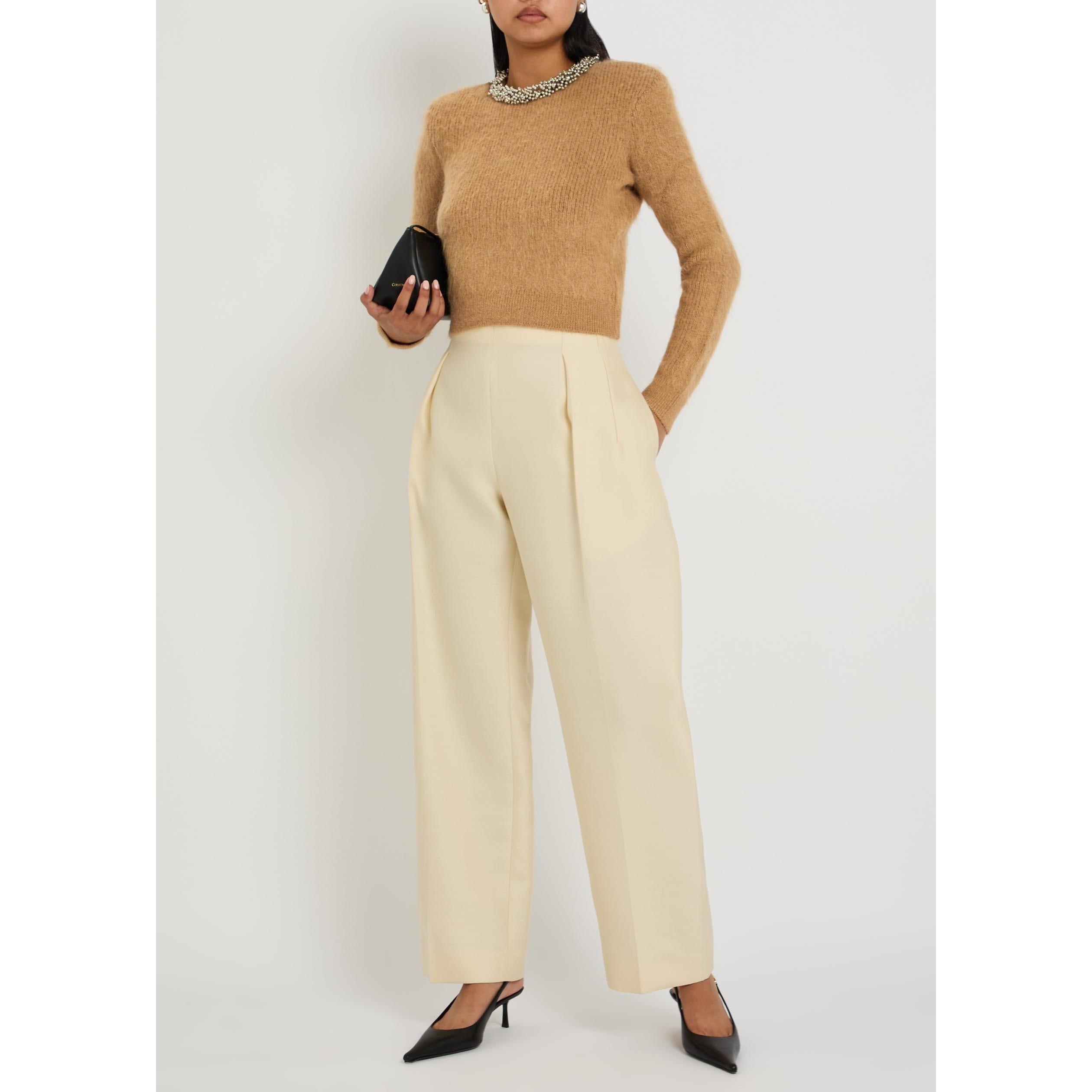 BROWN - Self Portrait - KN BROWN BEADED TRIM JUMPER - 5