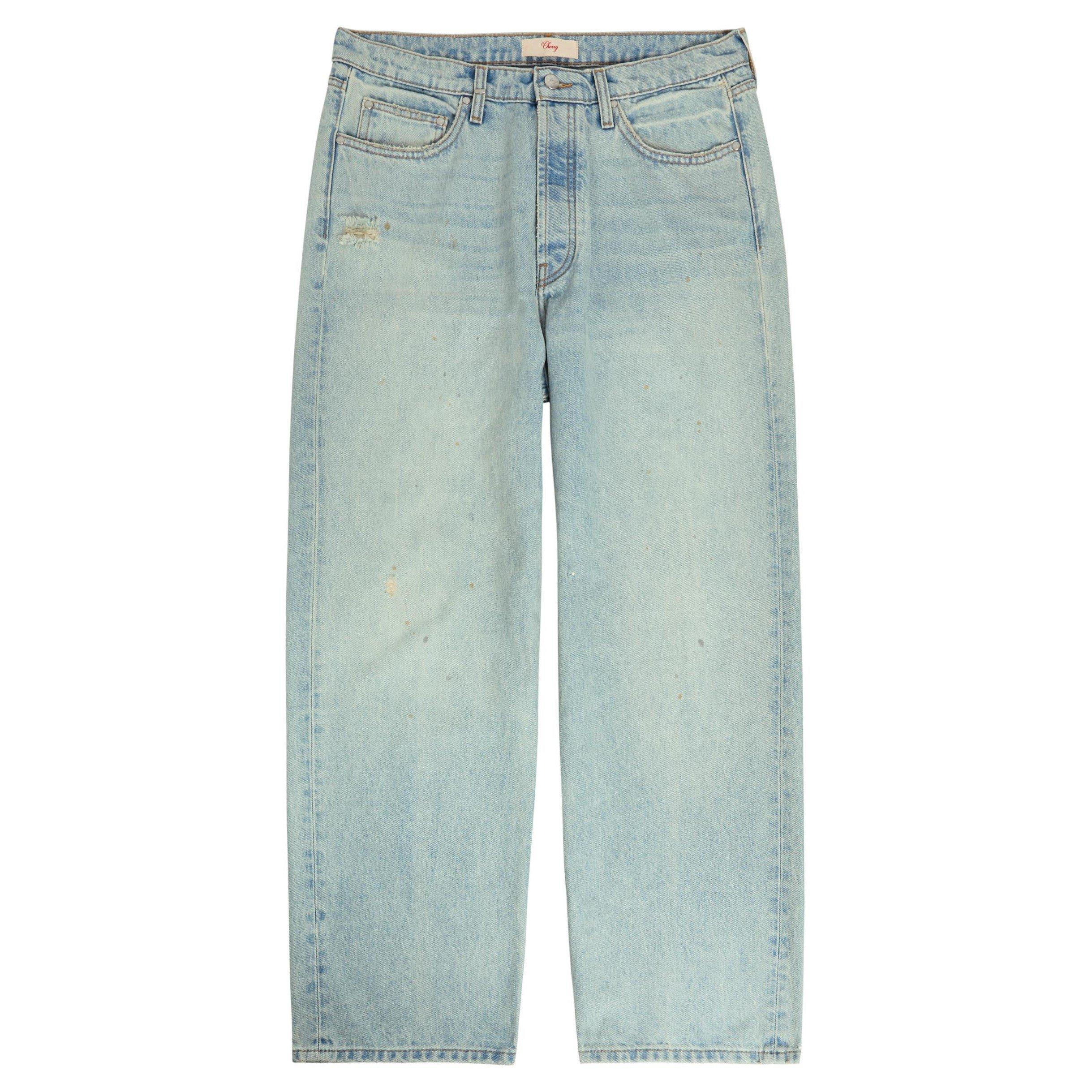LIGHT BLUE - Cherry LA - Men's Cotton Wide-Leg Jeans - 1