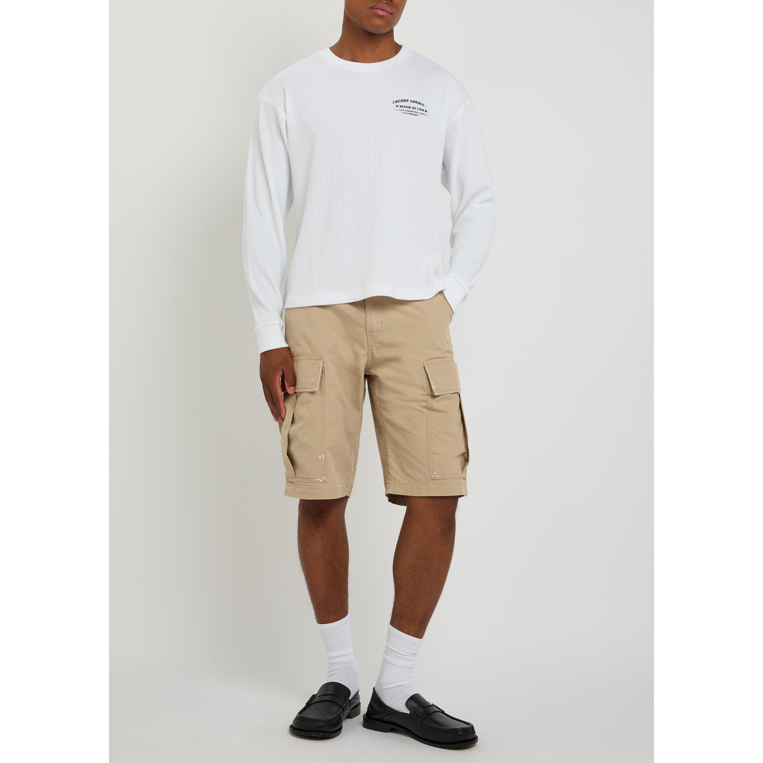 STONE - Cherry LA - Men's Wide-Leg Cotton Cargo Shorts - 5
