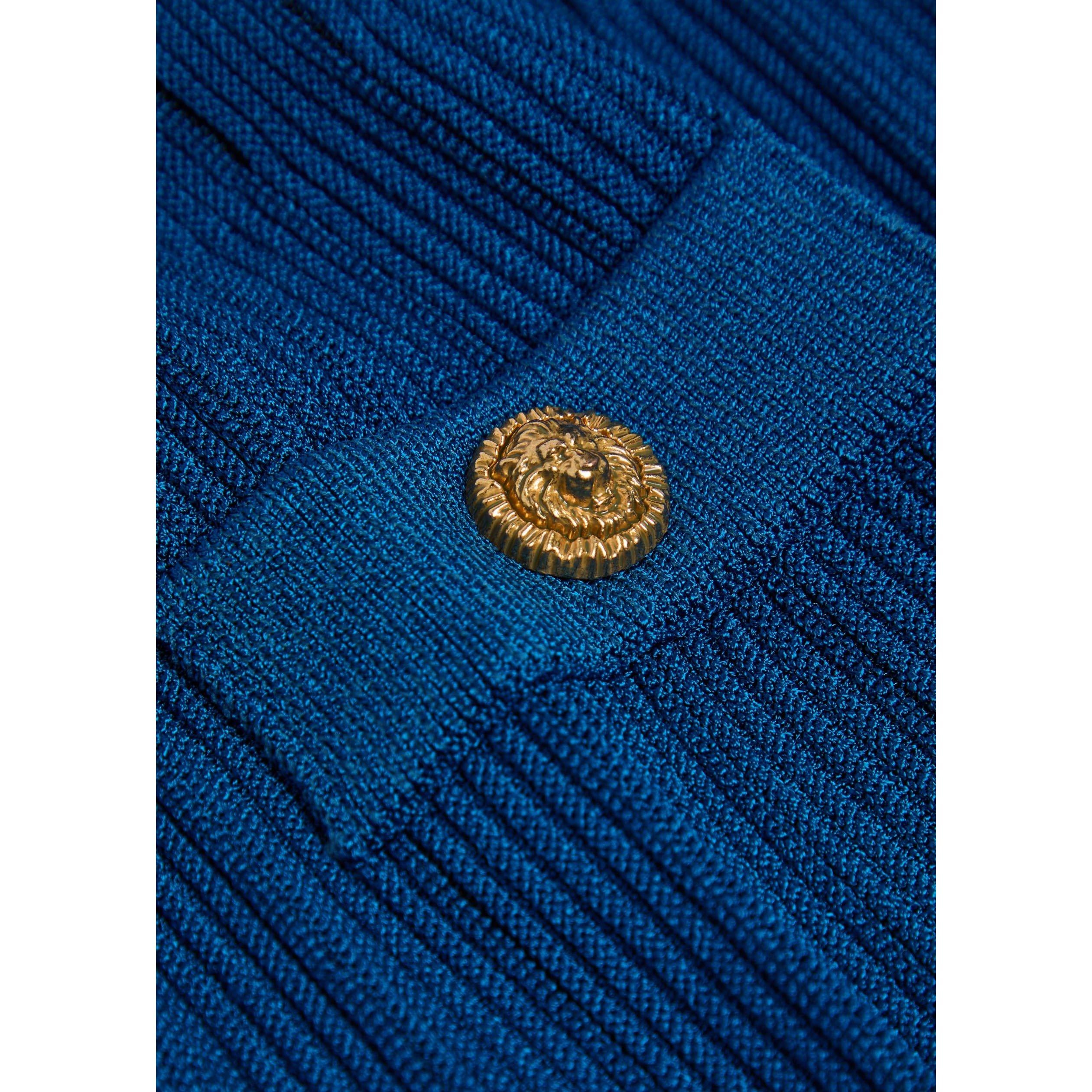 BLUE - Balmain - 2 PKTS VISCOSE KNIT FLARE SKIR - 4