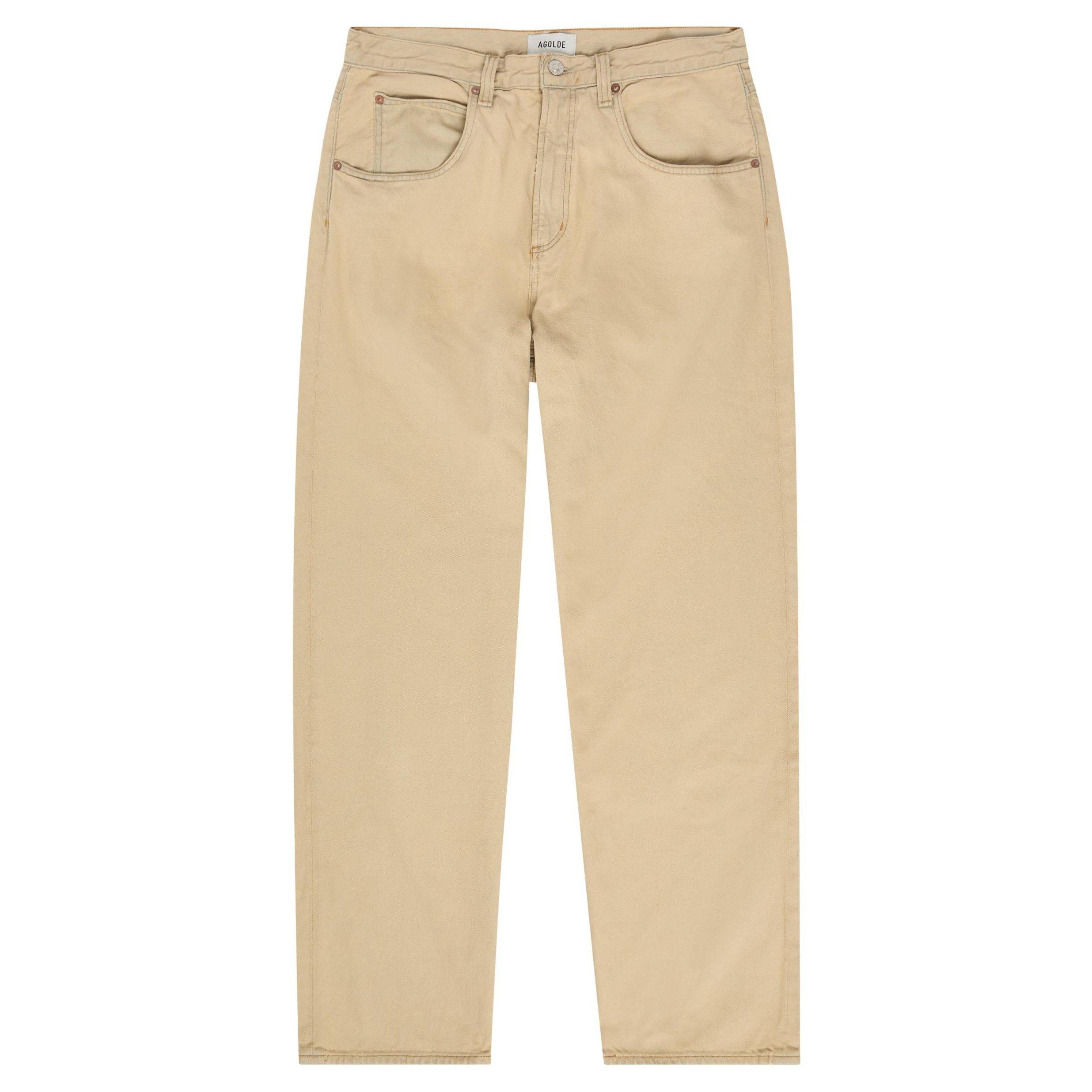 KHAKI - Agolde - Men's Barrel Cotton Mid-Rise Jeans - 1