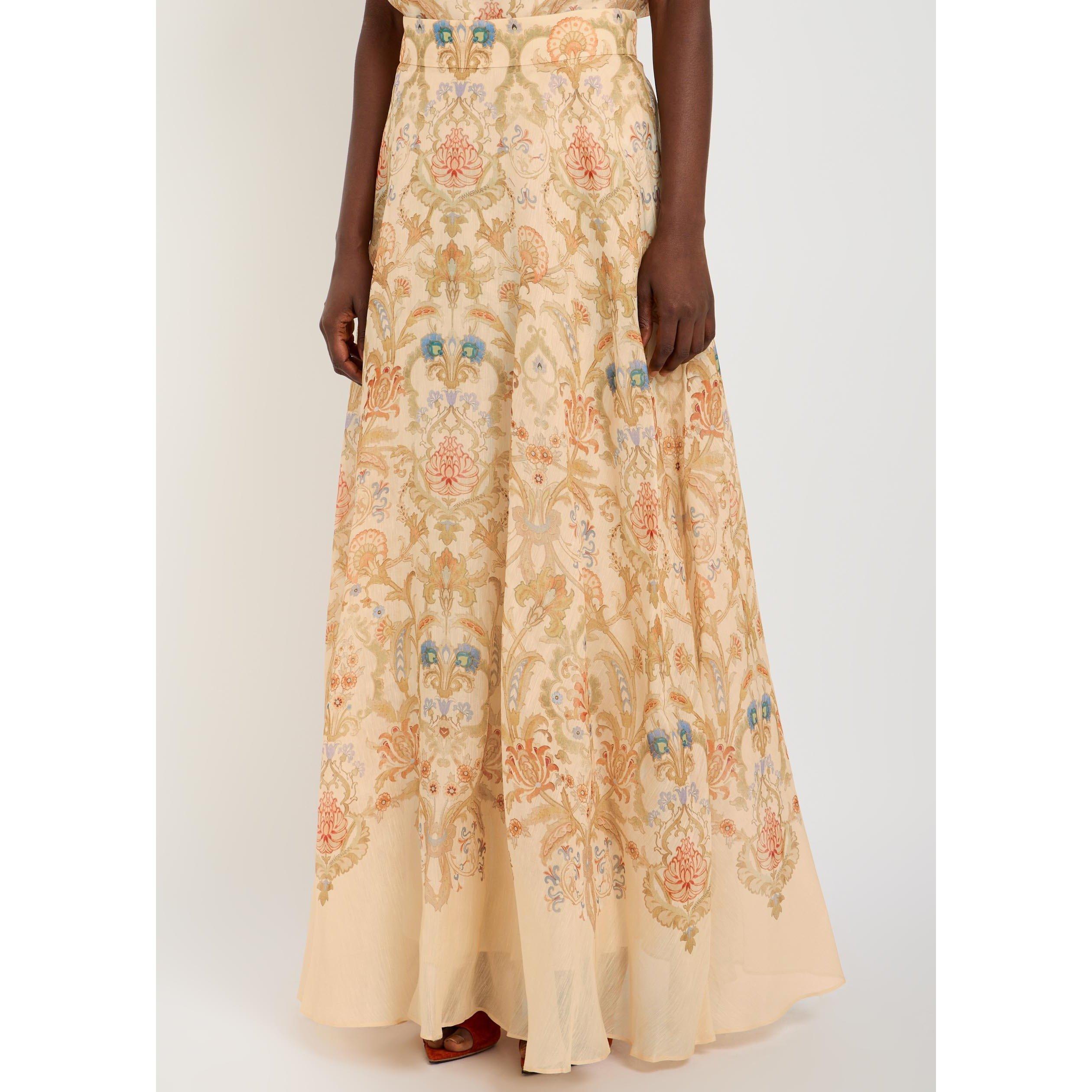 MULTICOLOURED - Zimmermann - Women's Valiant Circle Linen Maxi Skirt - 2