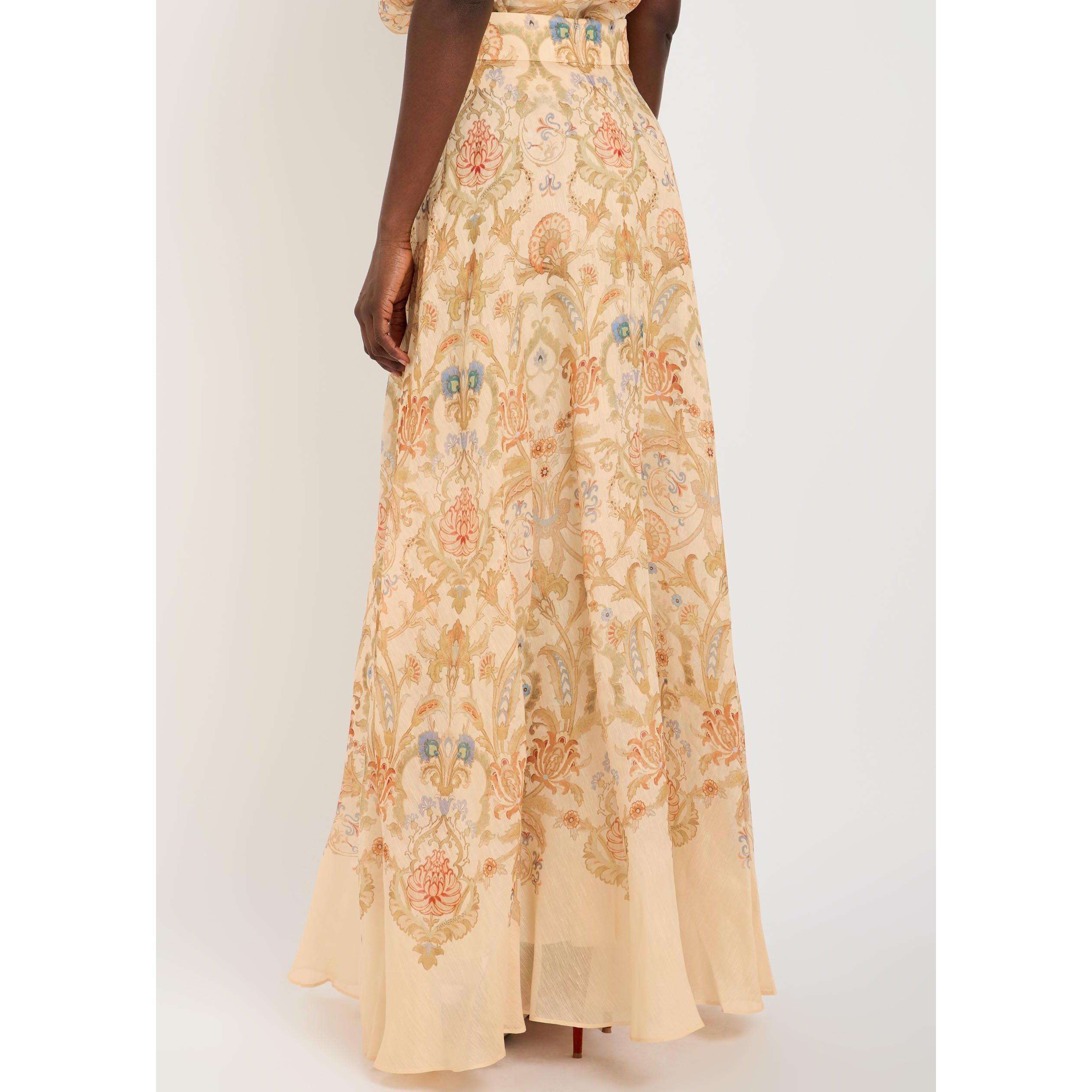 MULTICOLOURED - Zimmermann - Women's Valiant Circle Linen Maxi Skirt - 3