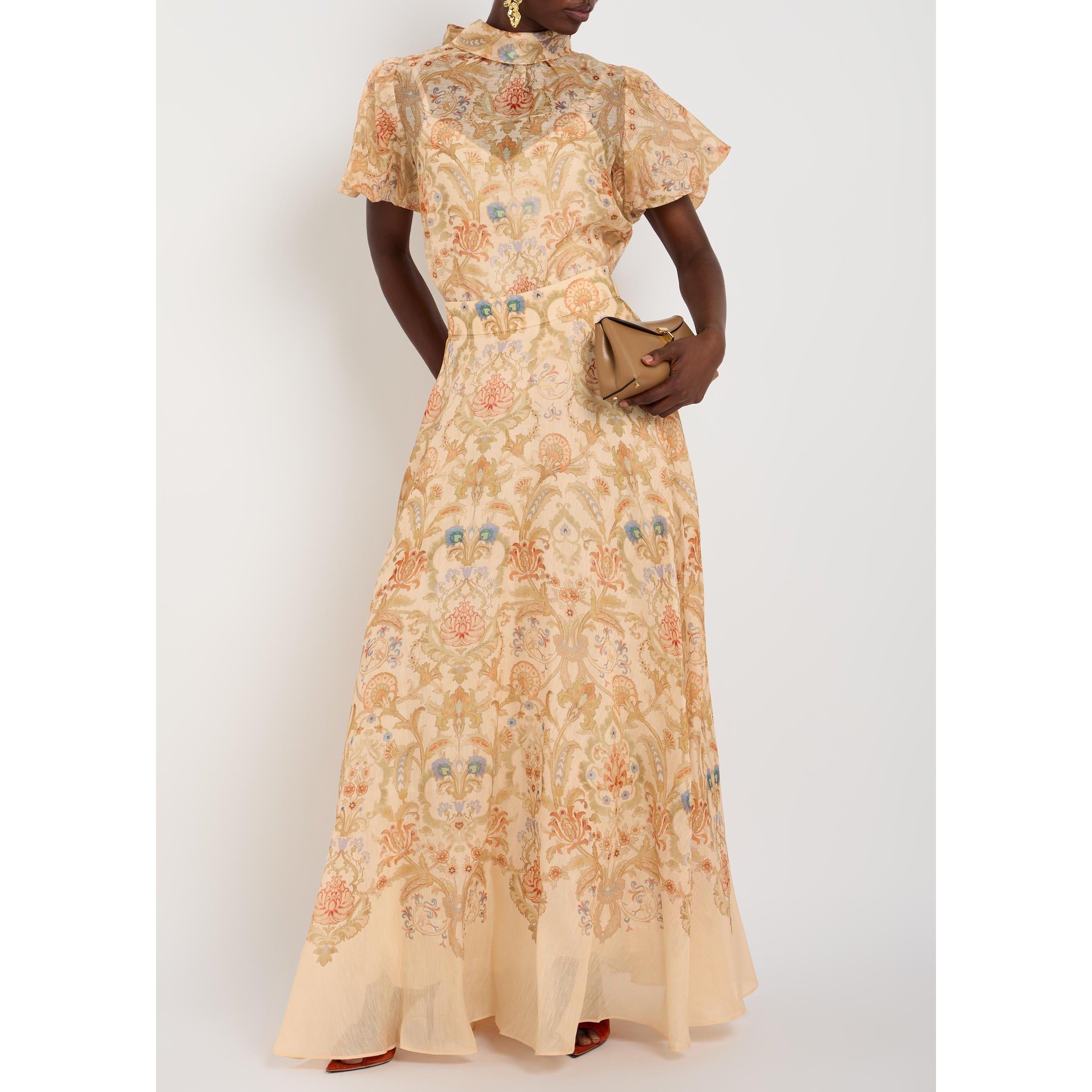 MULTICOLOURED - Zimmermann - Women's Valiant Circle Linen Maxi Skirt - 5