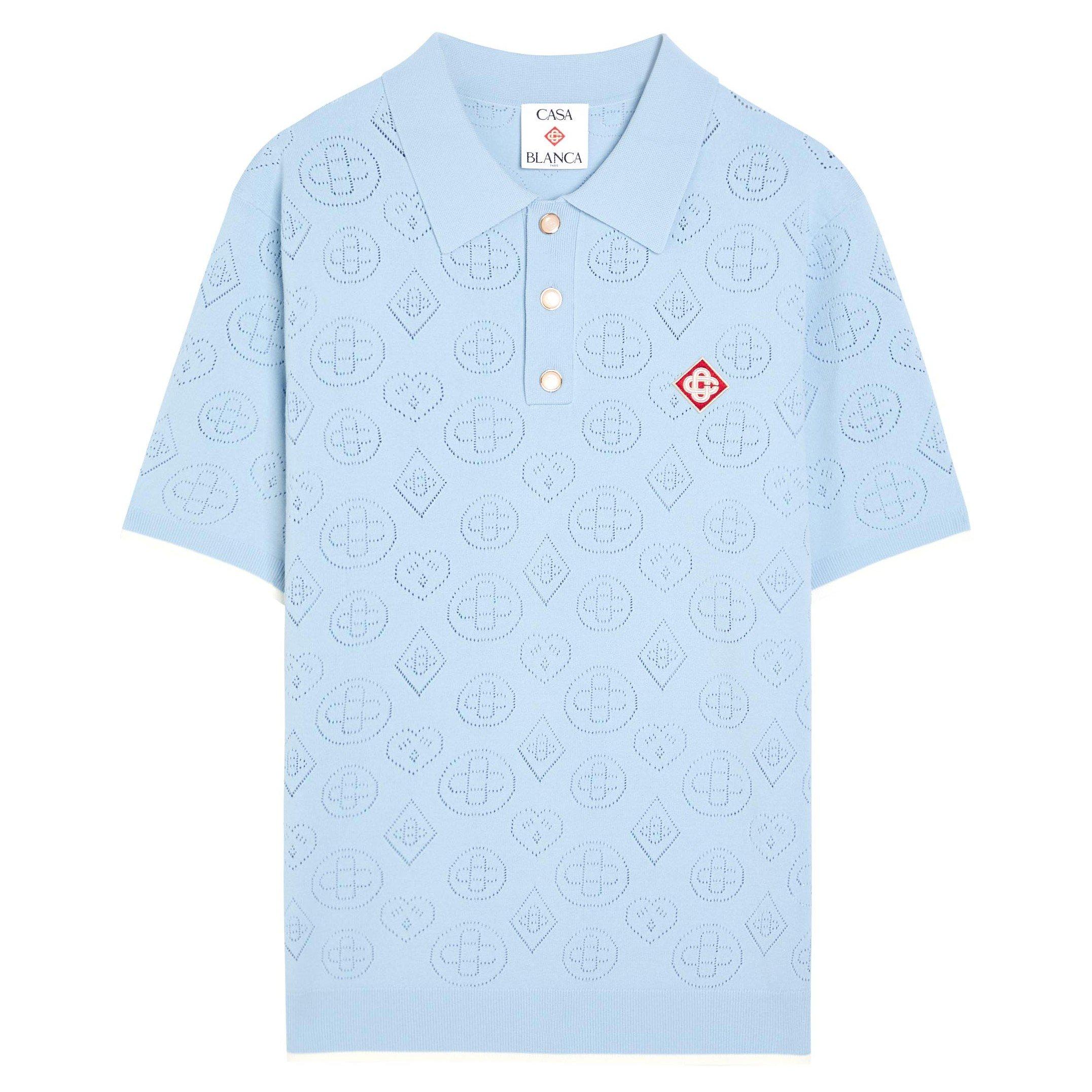 BLUE - Casablanca - CAS POINTELLE POLO SHIRT - 1