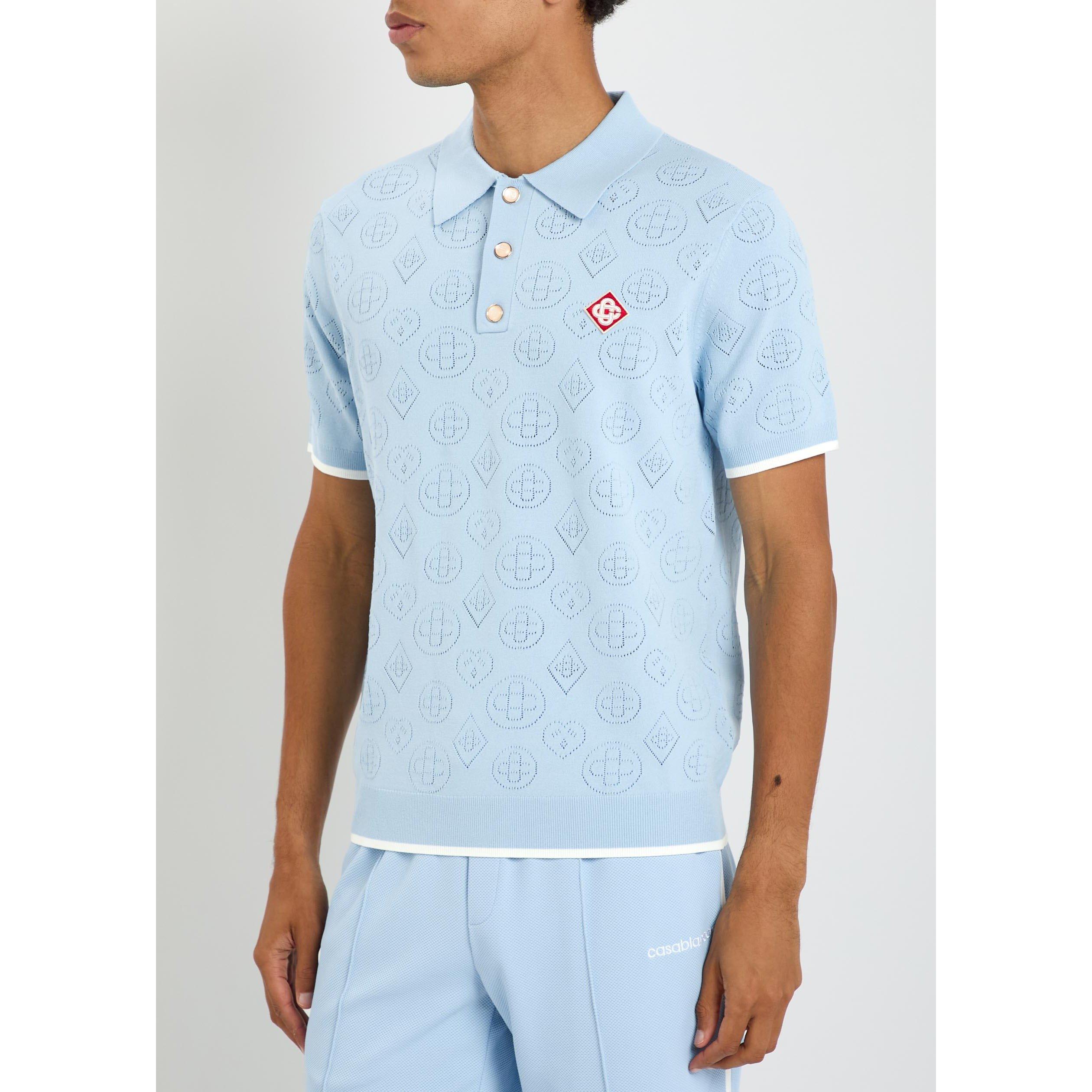 BLUE - Casablanca - CAS POINTELLE POLO SHIRT - 2