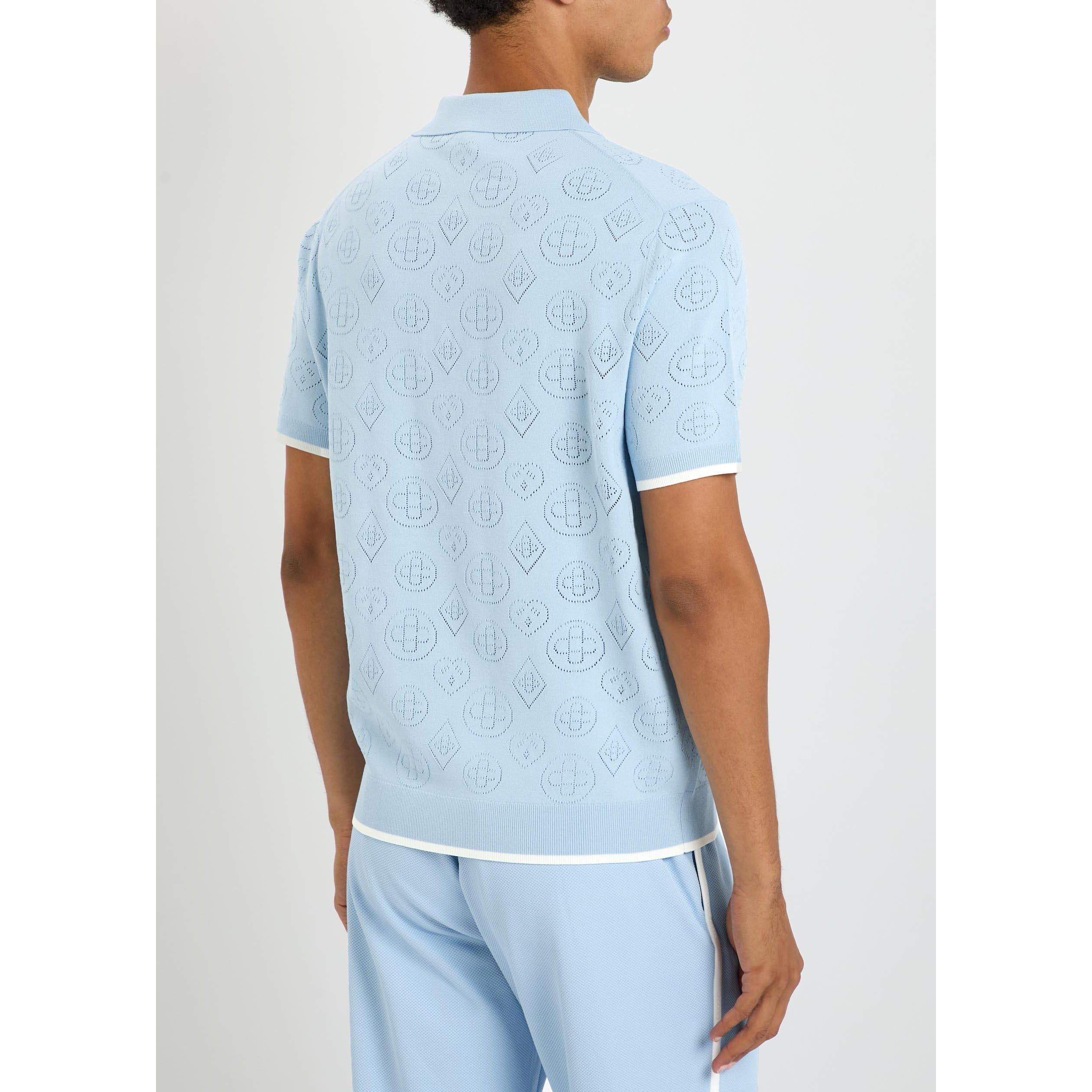 BLUE - Casablanca - CAS POINTELLE POLO SHIRT - 3