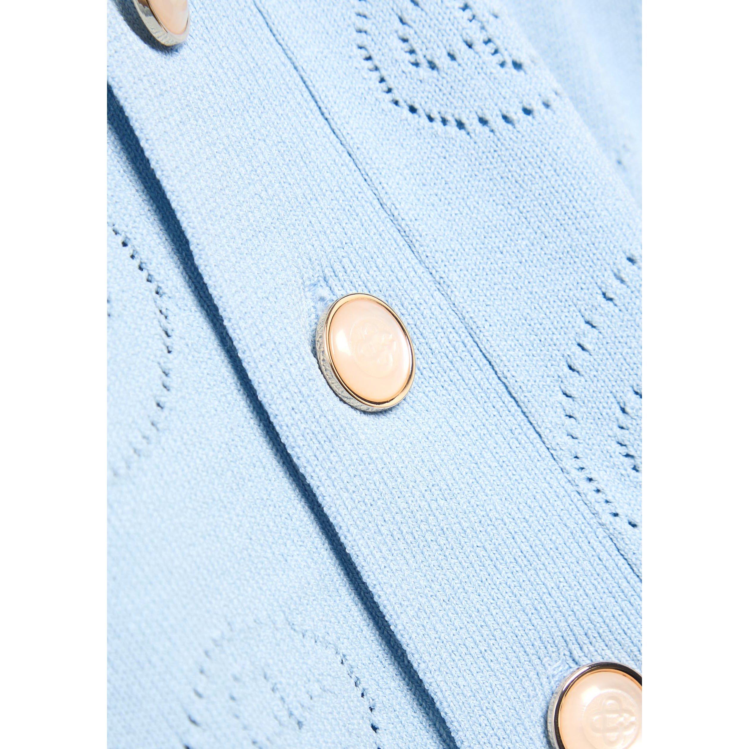 BLUE - Casablanca - CAS POINTELLE POLO SHIRT - 4