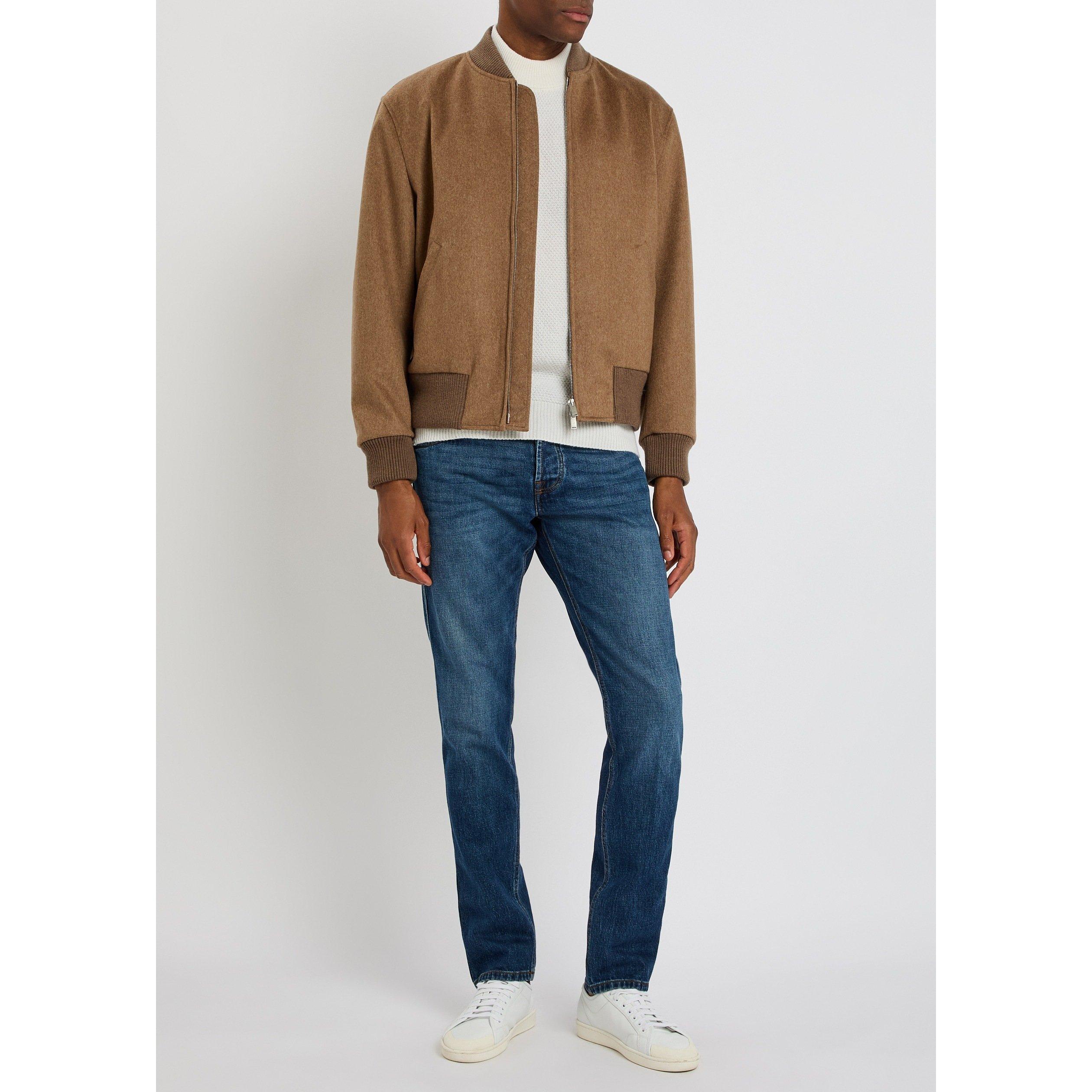 CREAM - Lardini - Men's Wool Cashmere Crew-Neck Jumper - 5