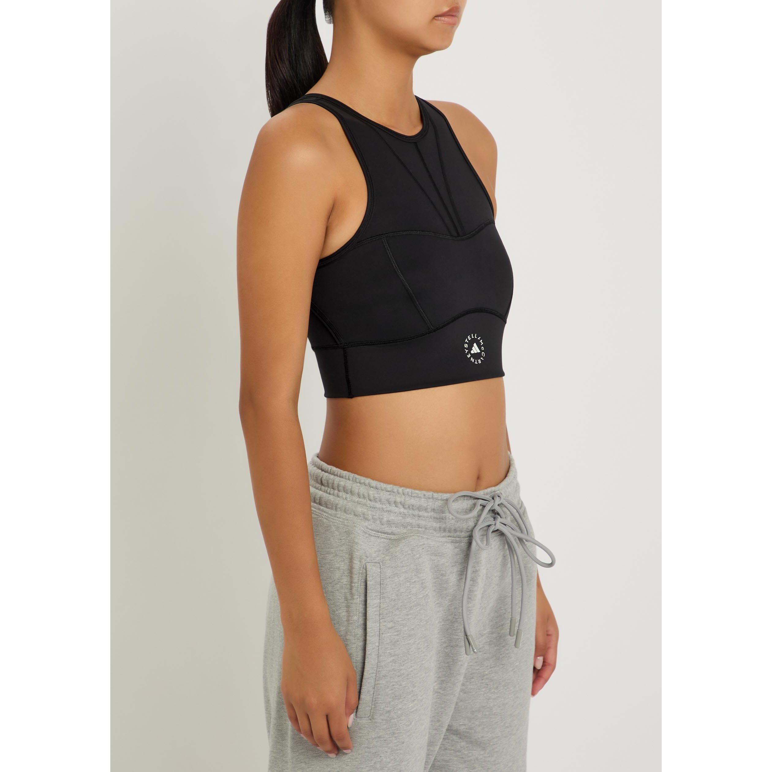 BLACK - adidas by Stella McCartney - Women's Medium Impact Sports Bra - 2