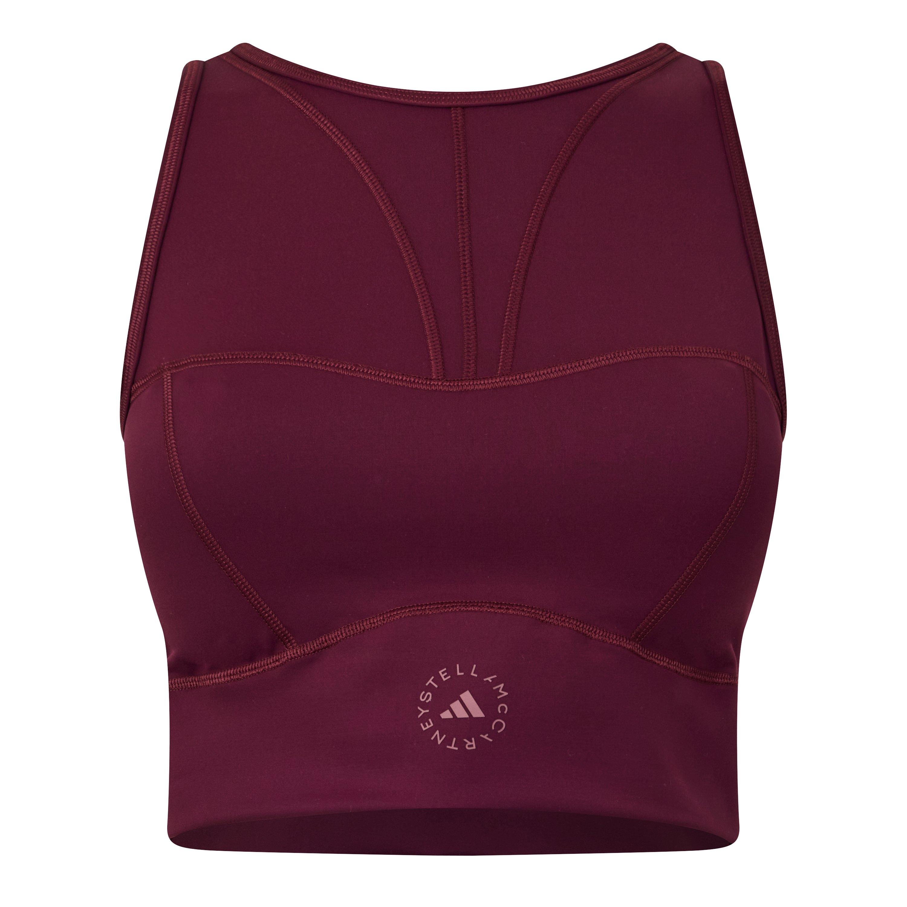 MAROON - adidas by Stella McCartney - T TRAINING CROP TOP - 1