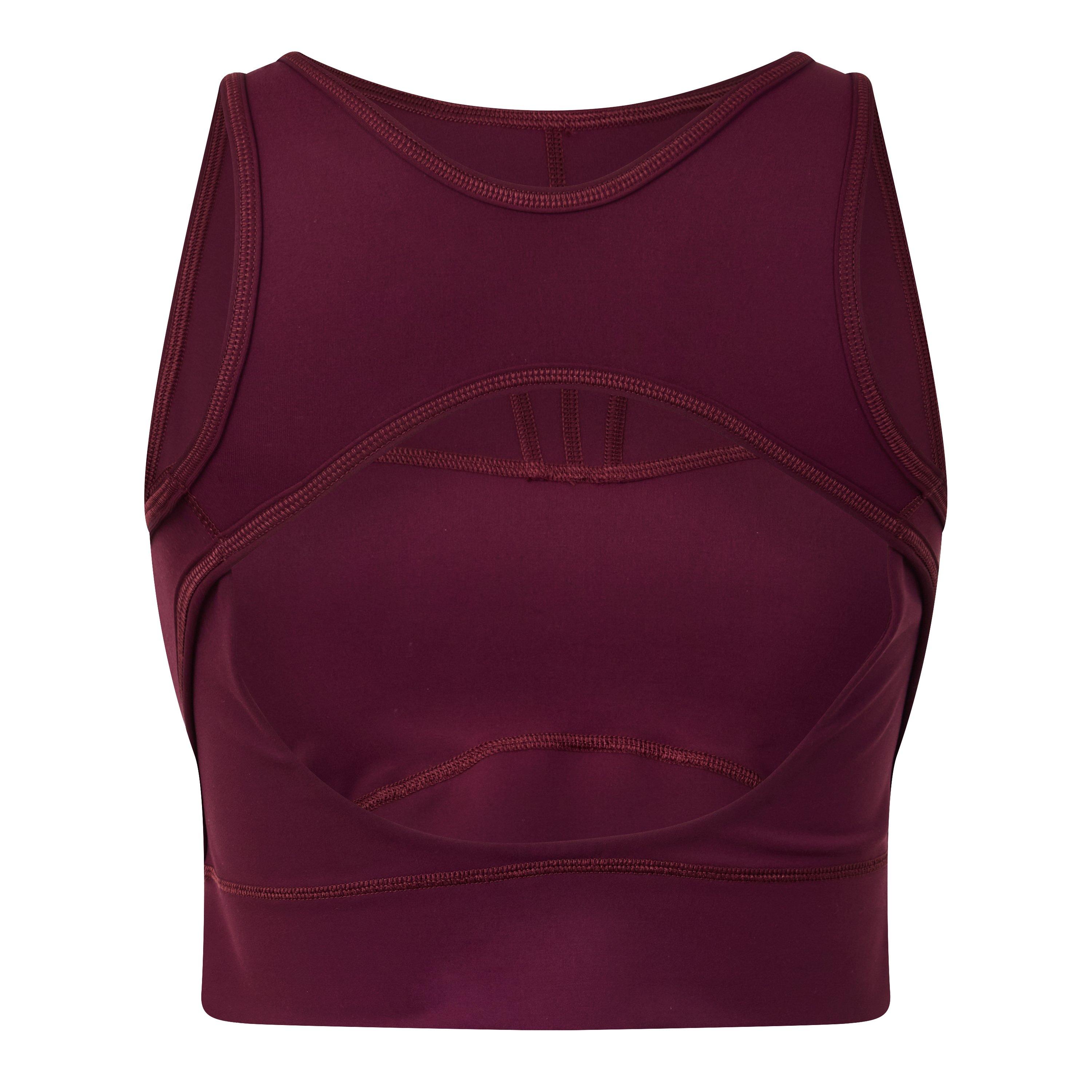 MAROON - adidas by Stella McCartney - T TRAINING CROP TOP - 2