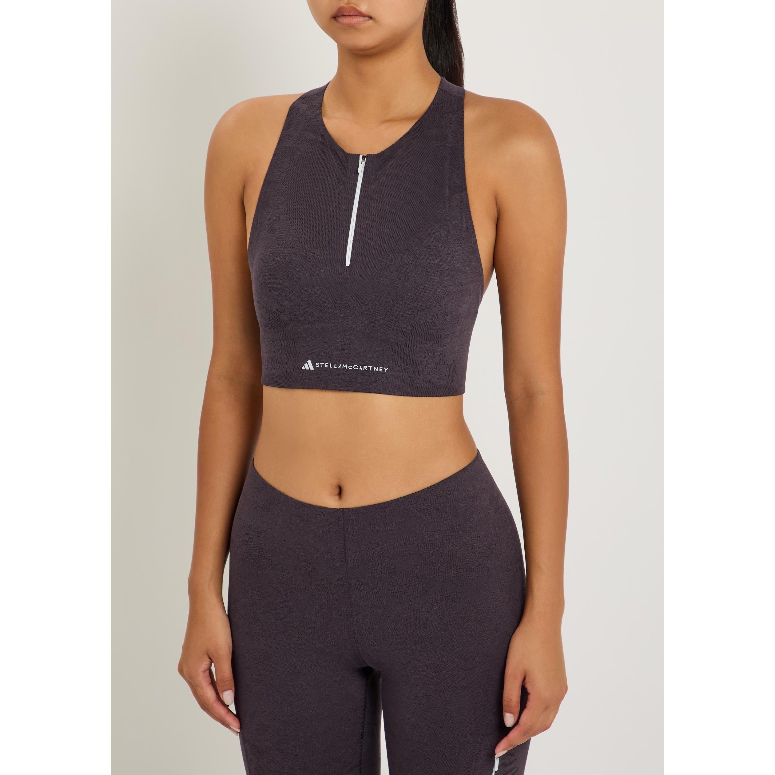 adidas by Stella McCartney | T RUNNING FLORAL LACE CROP TOP | Flannels