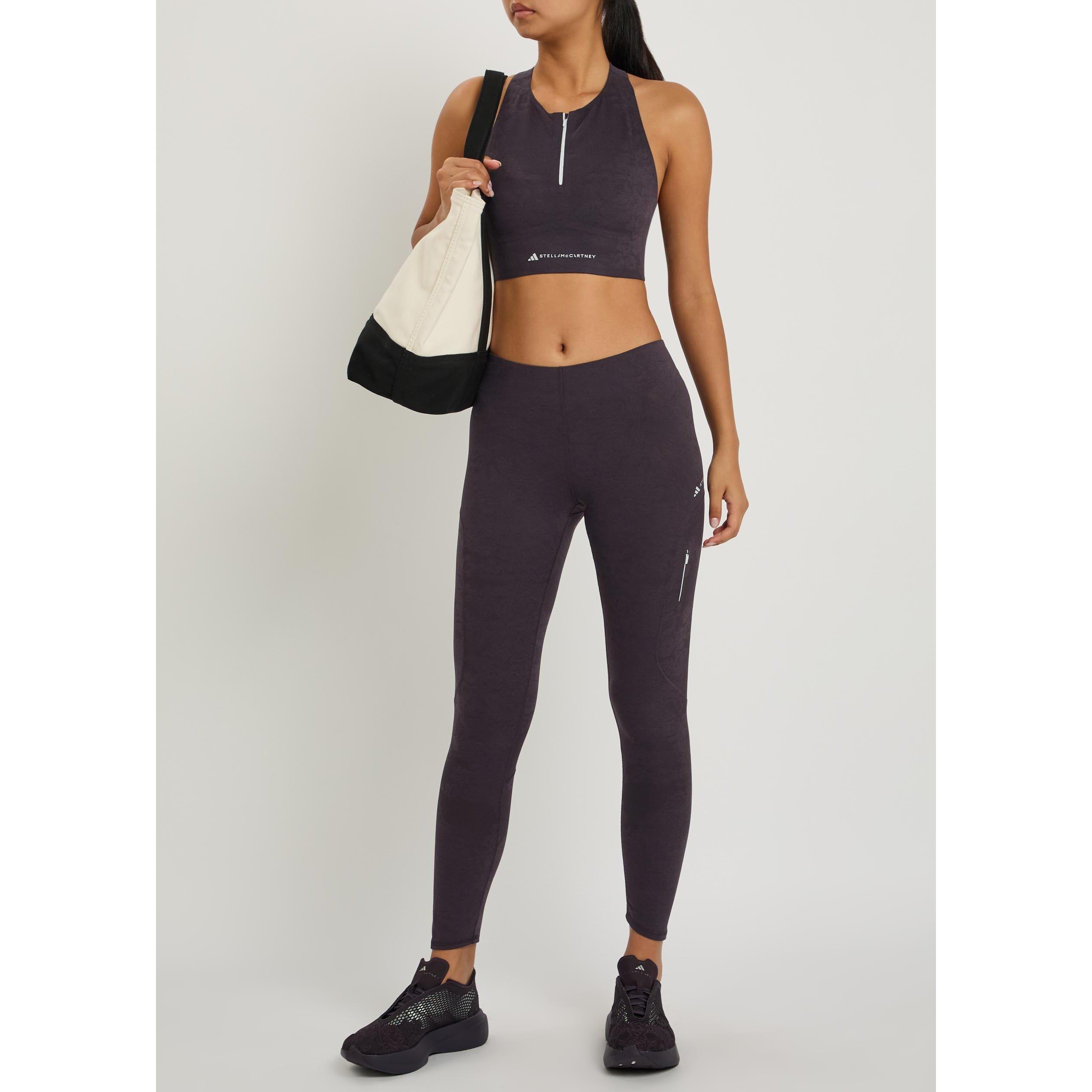 BLACK - adidas by Stella McCartney - T RUNNING FLORAL LACE CROP TOP - 5