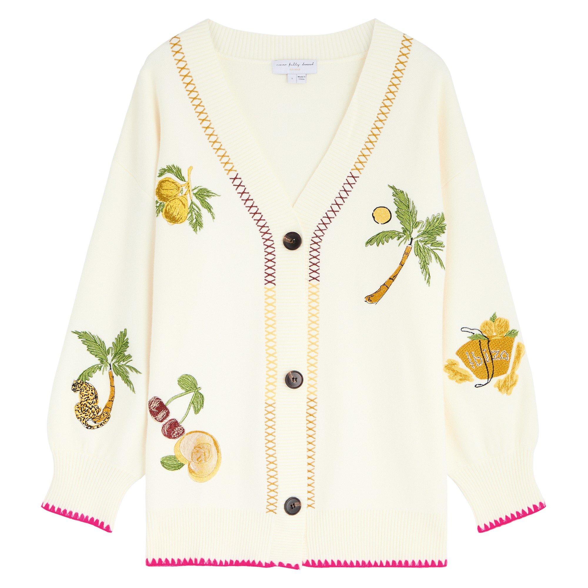CREAM - Never Fully Dressed - Women's Martha Embroidered Cardigan