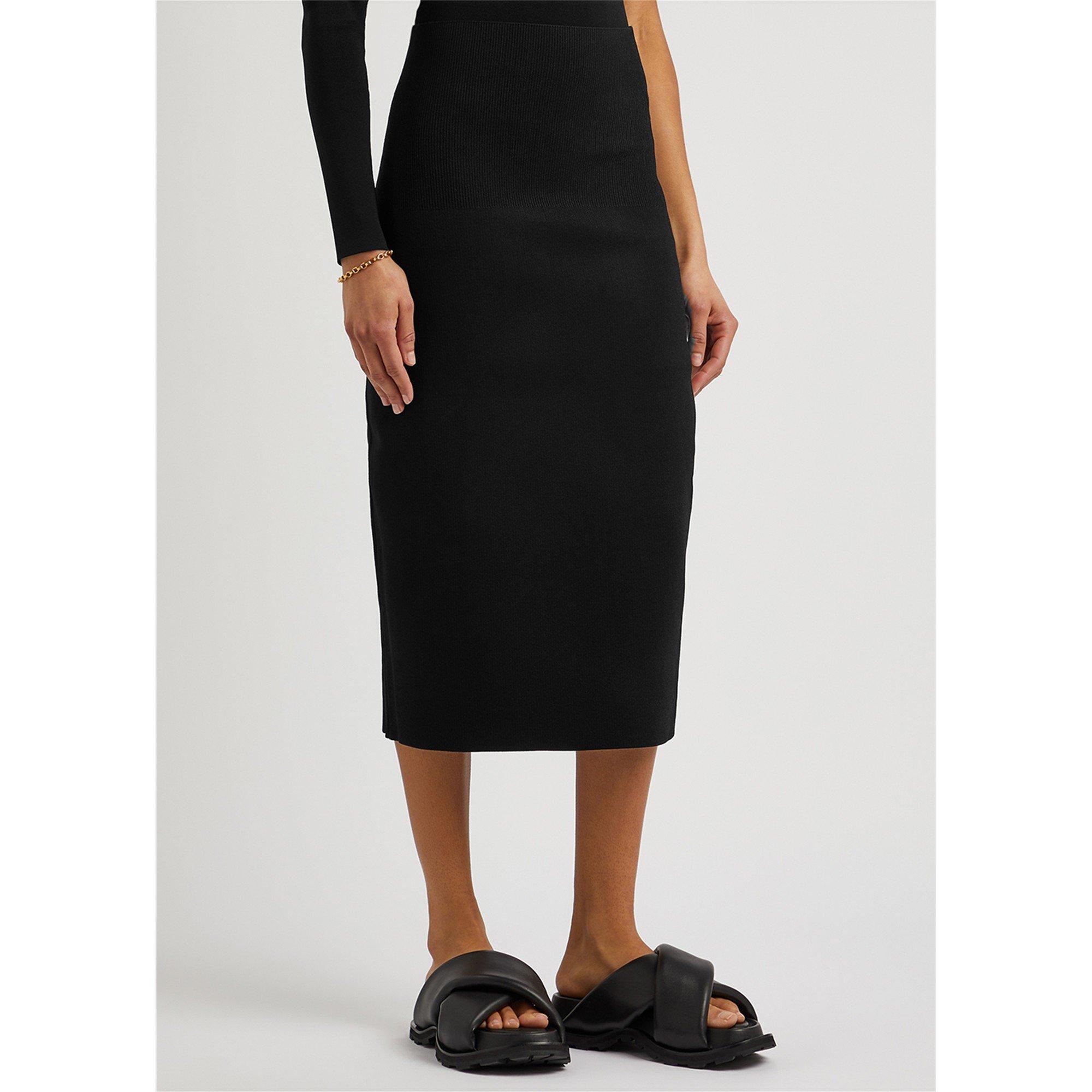 BLACK - Victoria Beckham - LS FITTED BACK SPLIT MIDI SKRT - 2