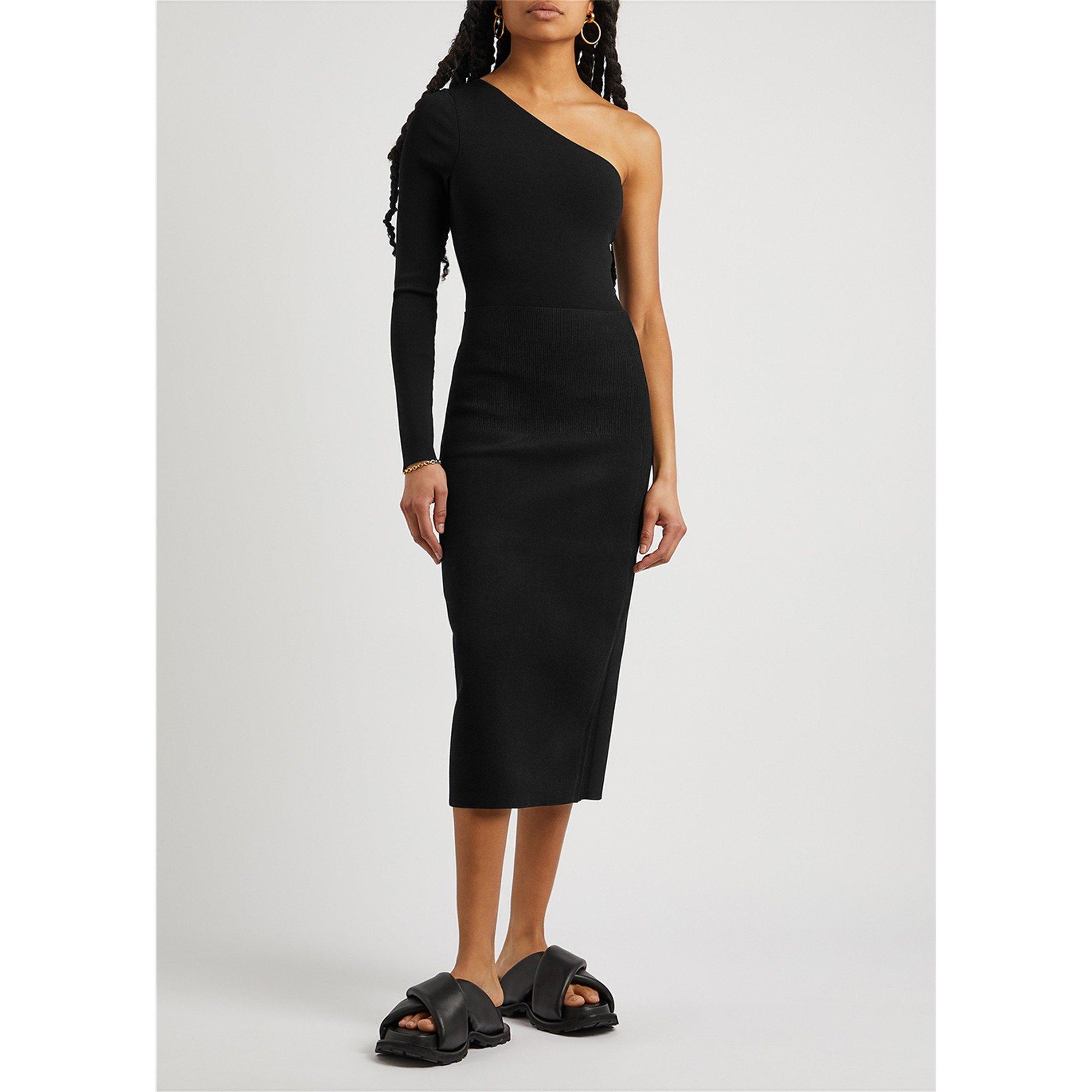 BLACK - Victoria Beckham - LS FITTED BACK SPLIT MIDI SKRT - 5