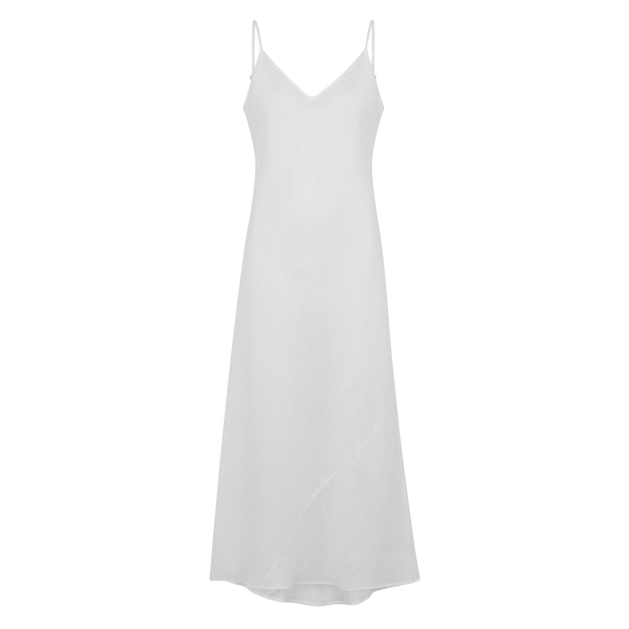 WHITE - The Sleep Shirt - ND LONG SLIP DRESS - 1