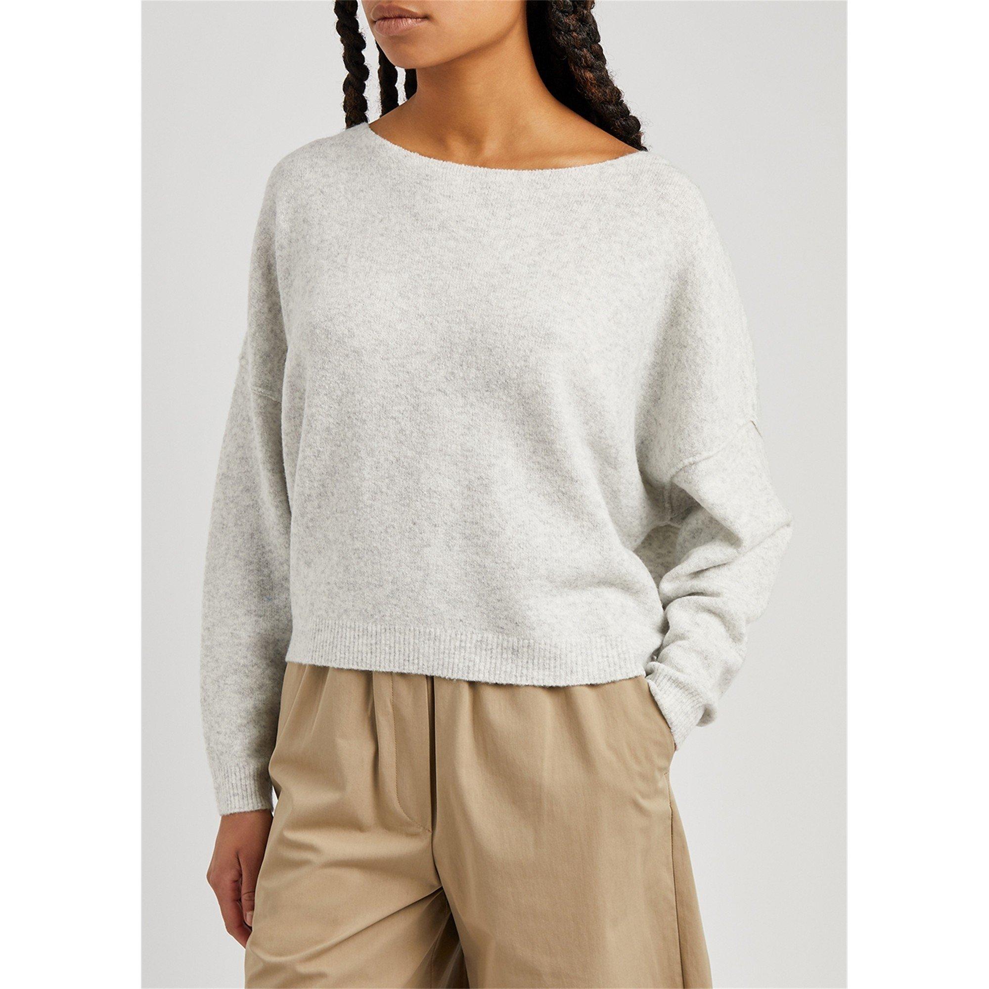 GREY - American Vintage - Women's Damsville Wool Crew-Neck Jumper - 2