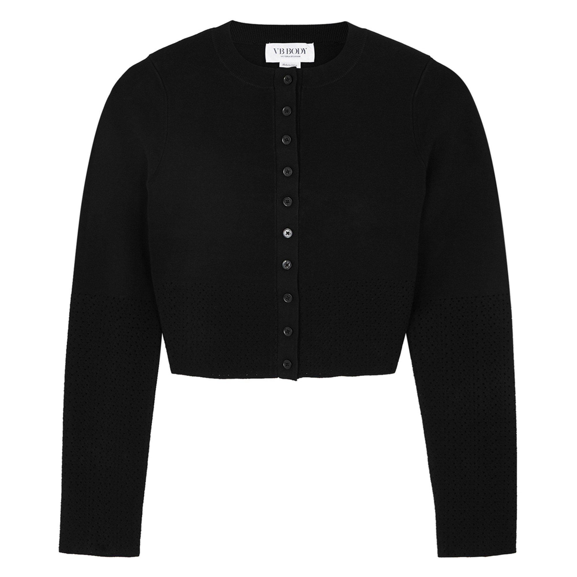 BLACK - Victoria Beckham - K LS CROPPED FITTED CARIDGAN - 1