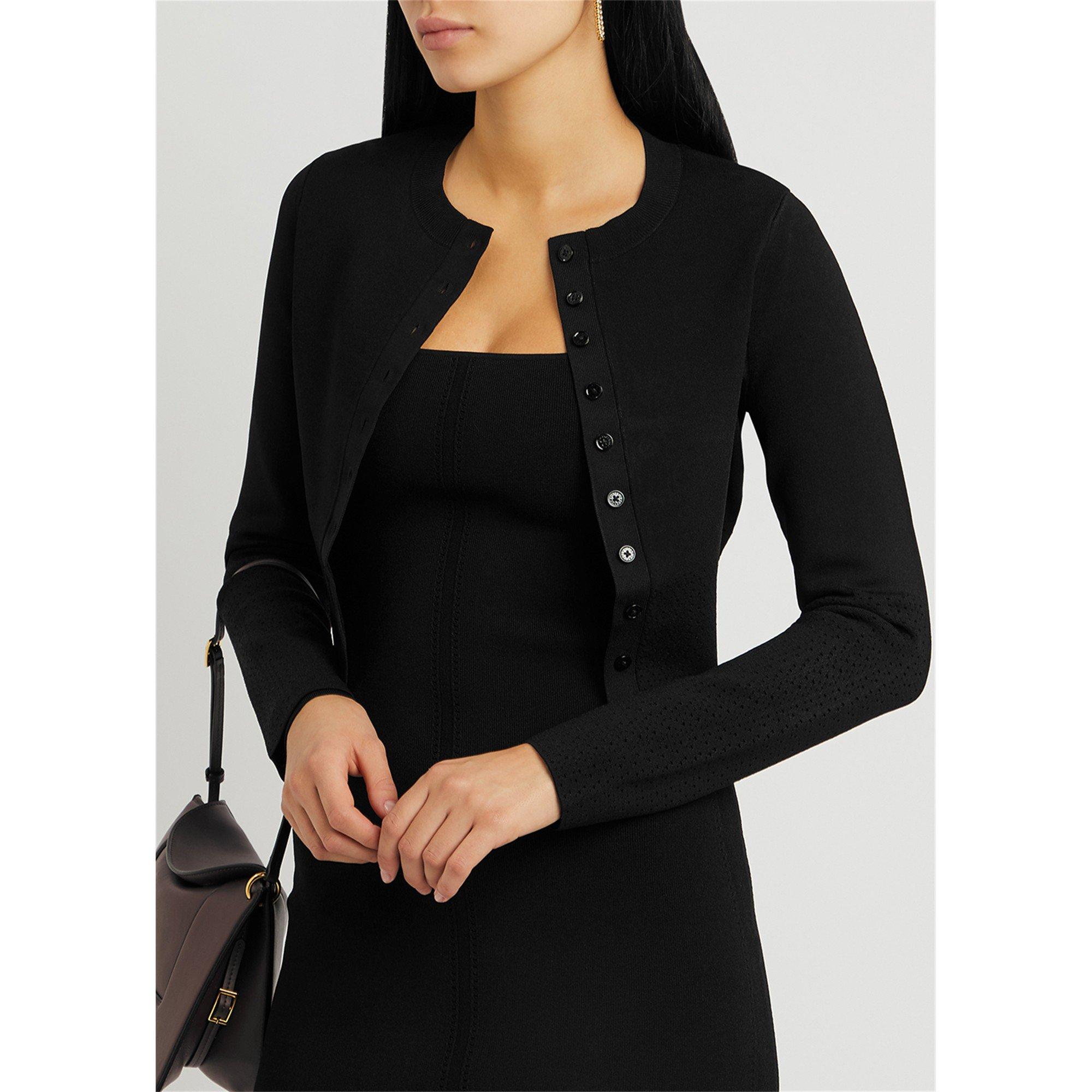 BLACK - Victoria Beckham - K LS CROPPED FITTED CARIDGAN - 2