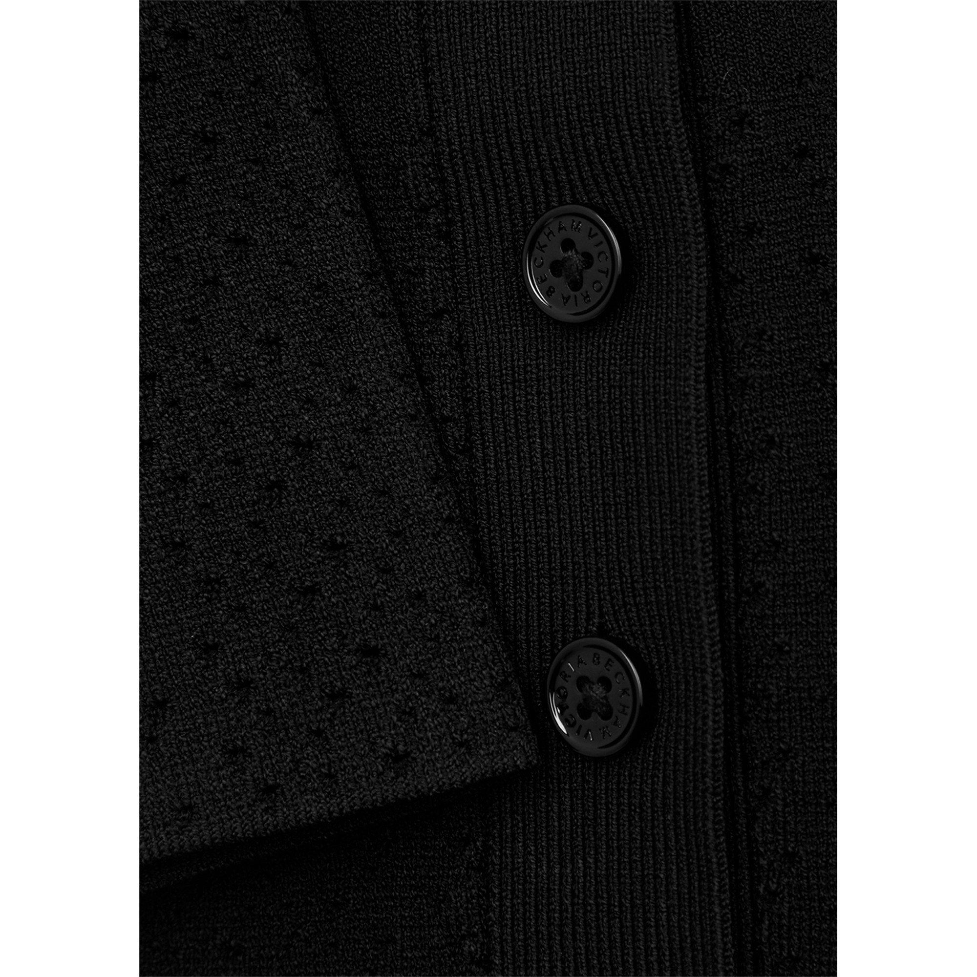 BLACK - Victoria Beckham - K LS CROPPED FITTED CARIDGAN - 4
