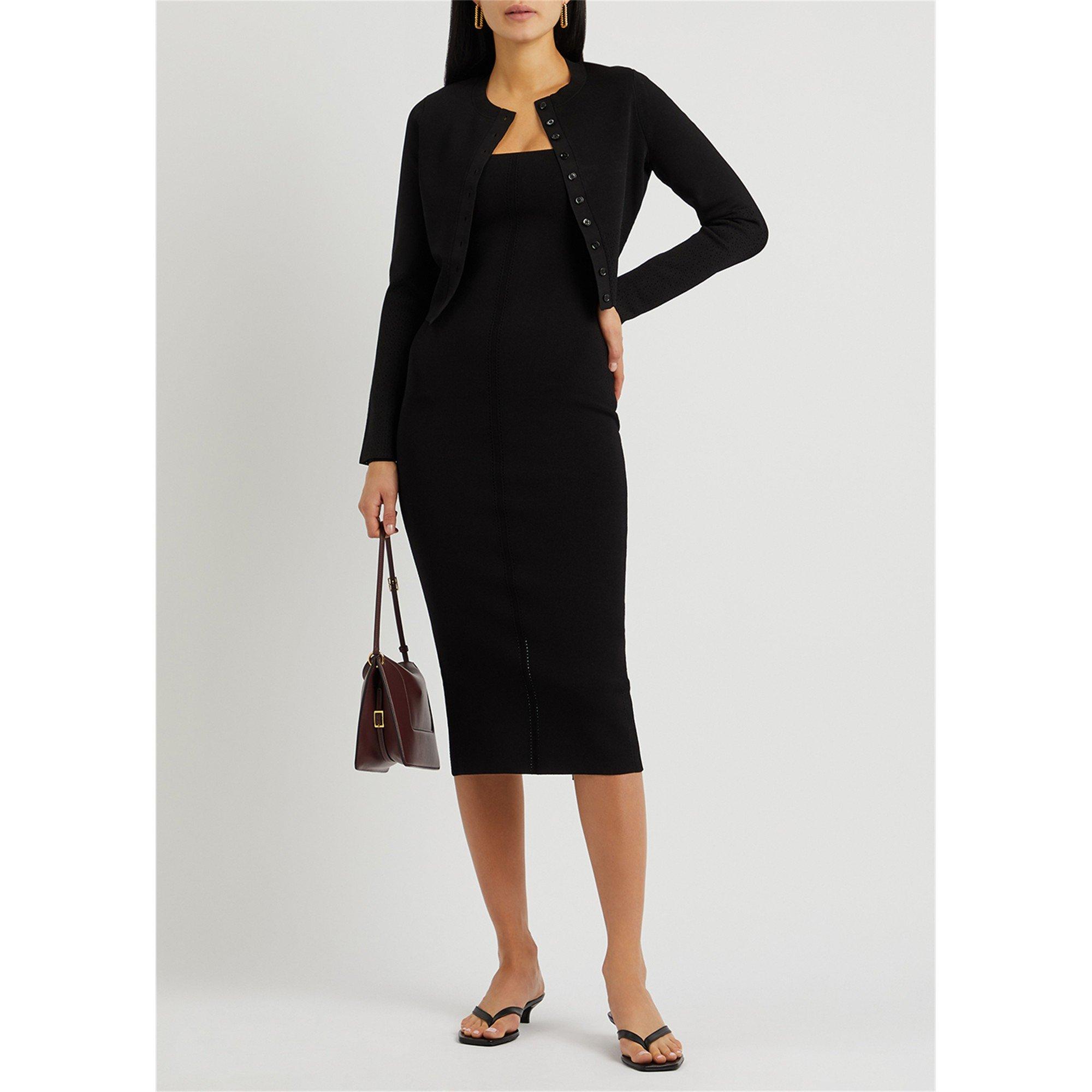 BLACK - Victoria Beckham - K LS CROPPED FITTED CARIDGAN - 5