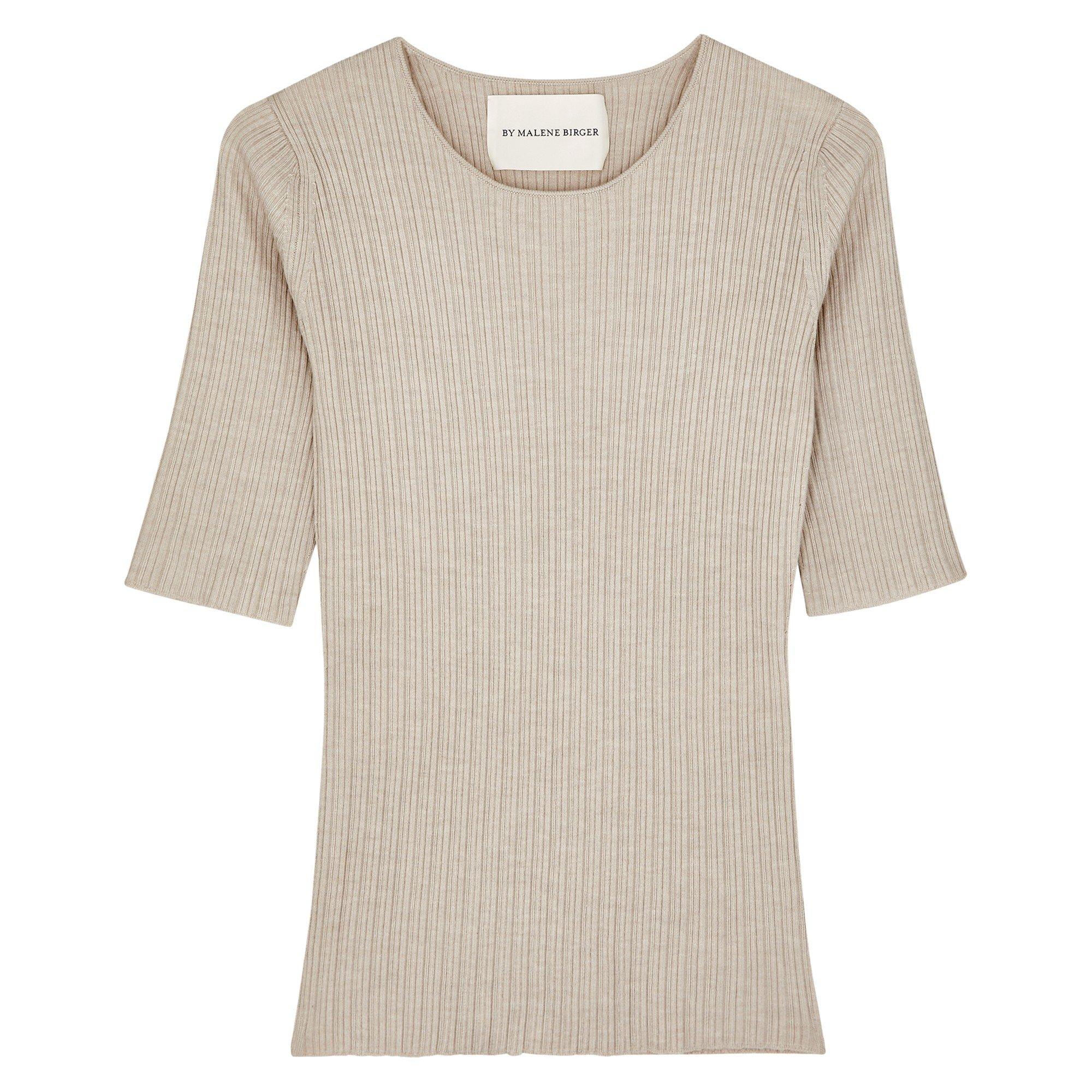 OFF WHITE - By Malene Birger - K SS BLAISE SHEER WOOL JUMPER - 1