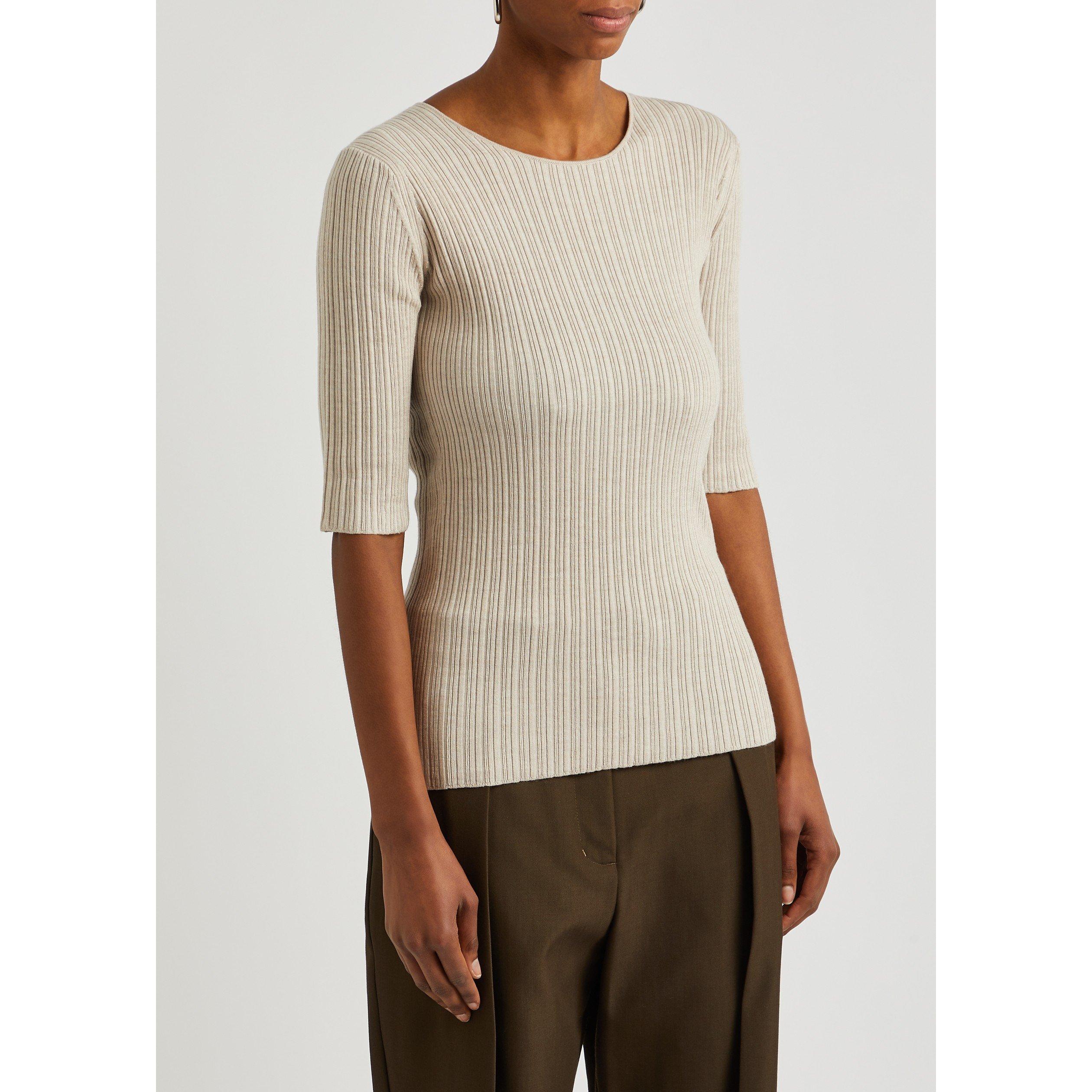 OFF WHITE - By Malene Birger - K SS BLAISE SHEER WOOL JUMPER - 2