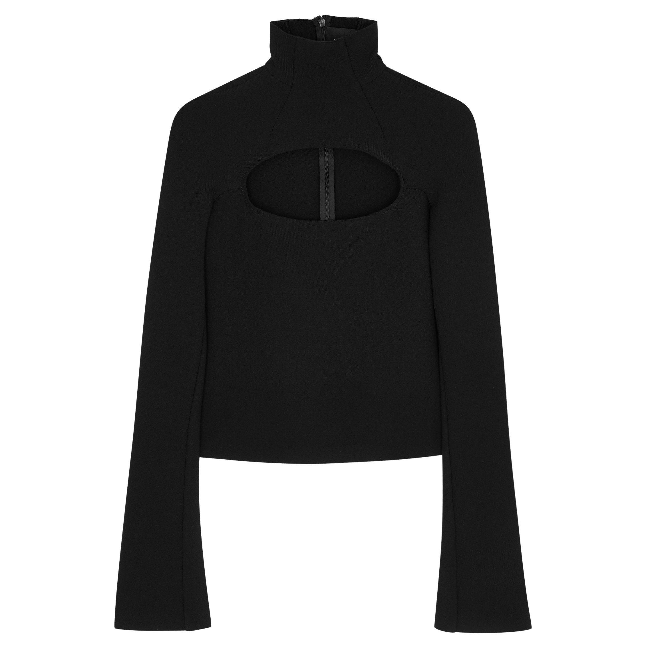 Unknown CUT OUT FLARED SLEEVE TOP
