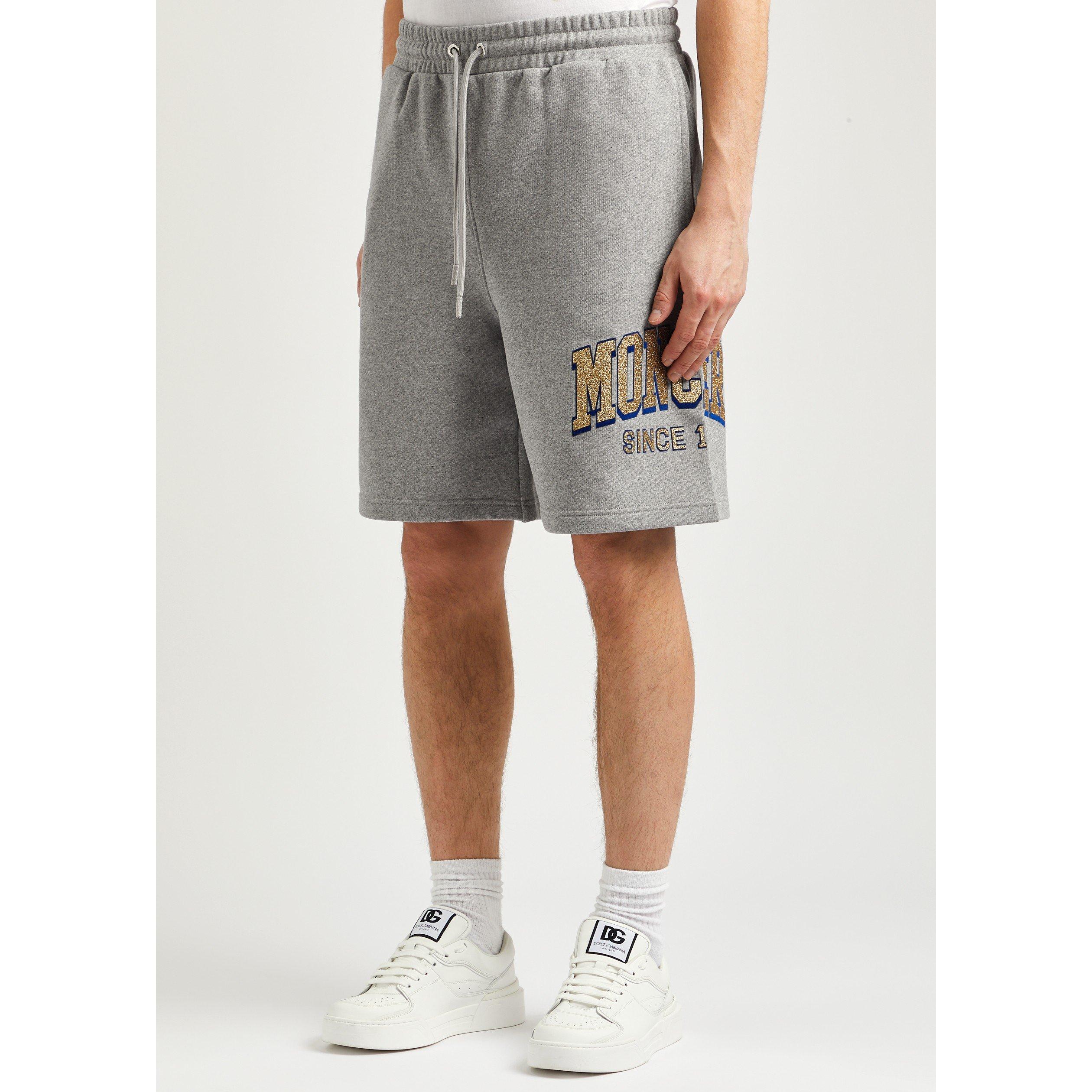 GREY - Moncler - MONC CP SHORTS SWEAT GLTTR LGO - 2