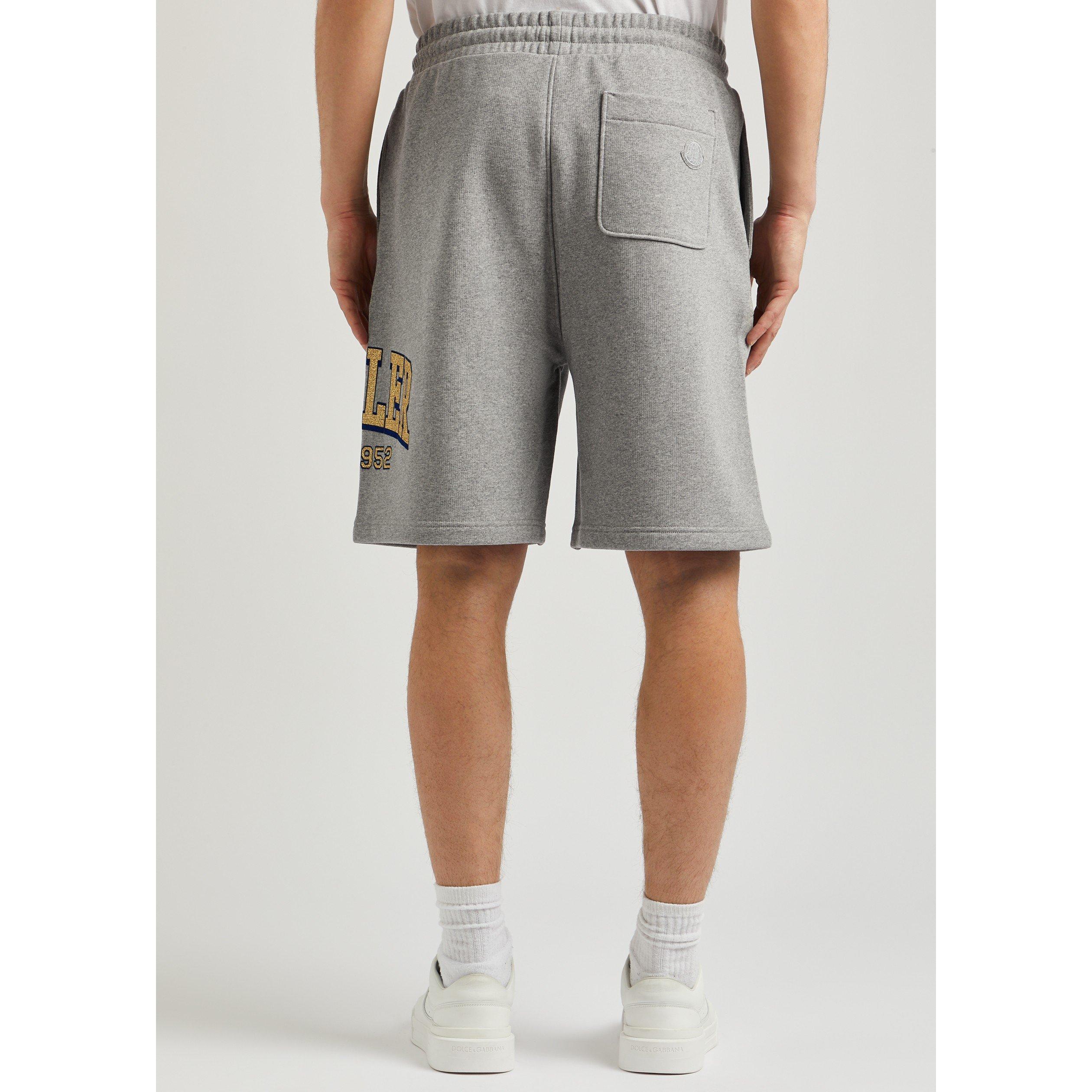 GREY - Moncler - MONC CP SHORTS SWEAT GLTTR LGO - 3