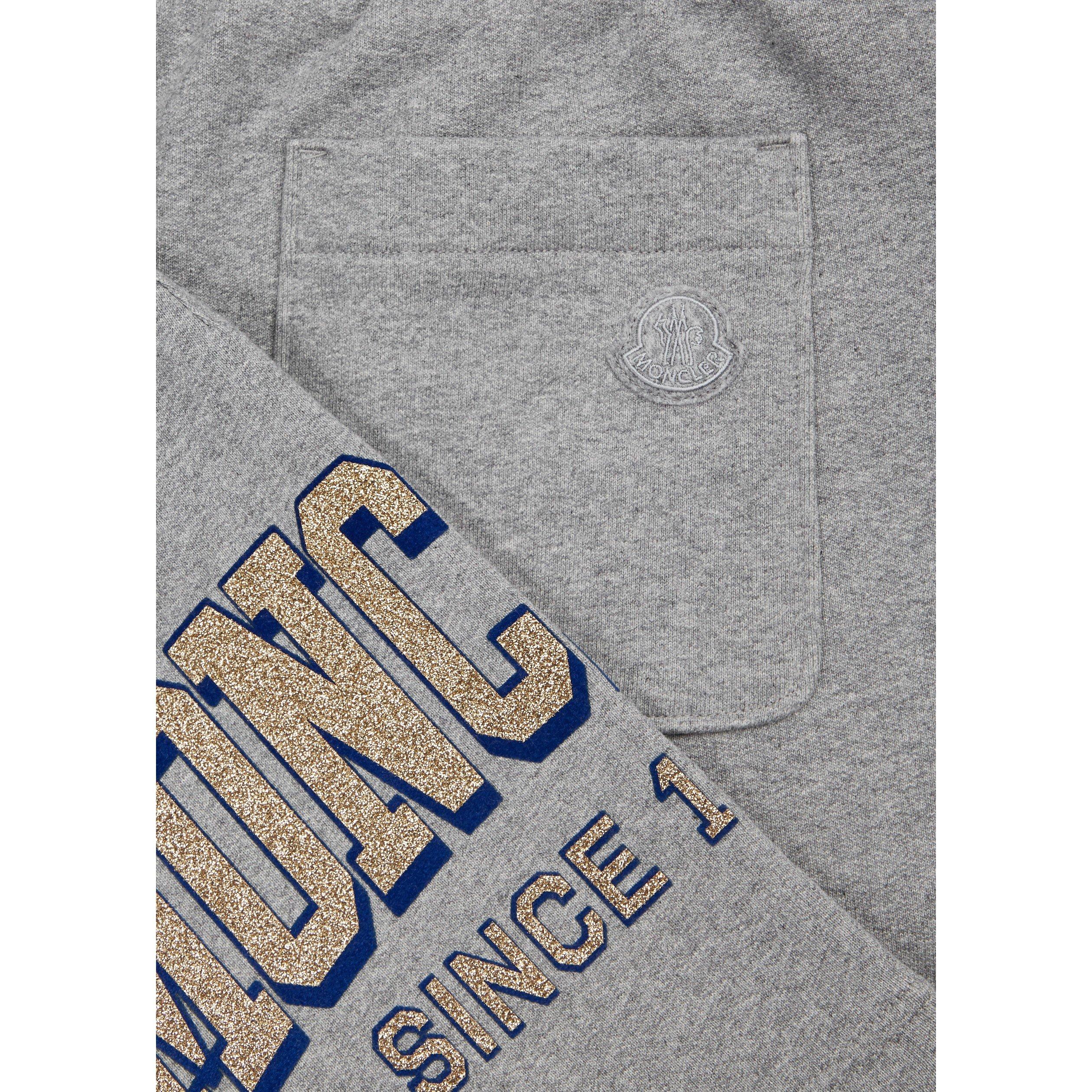GREY - Moncler - MONC CP SHORTS SWEAT GLTTR LGO - 4