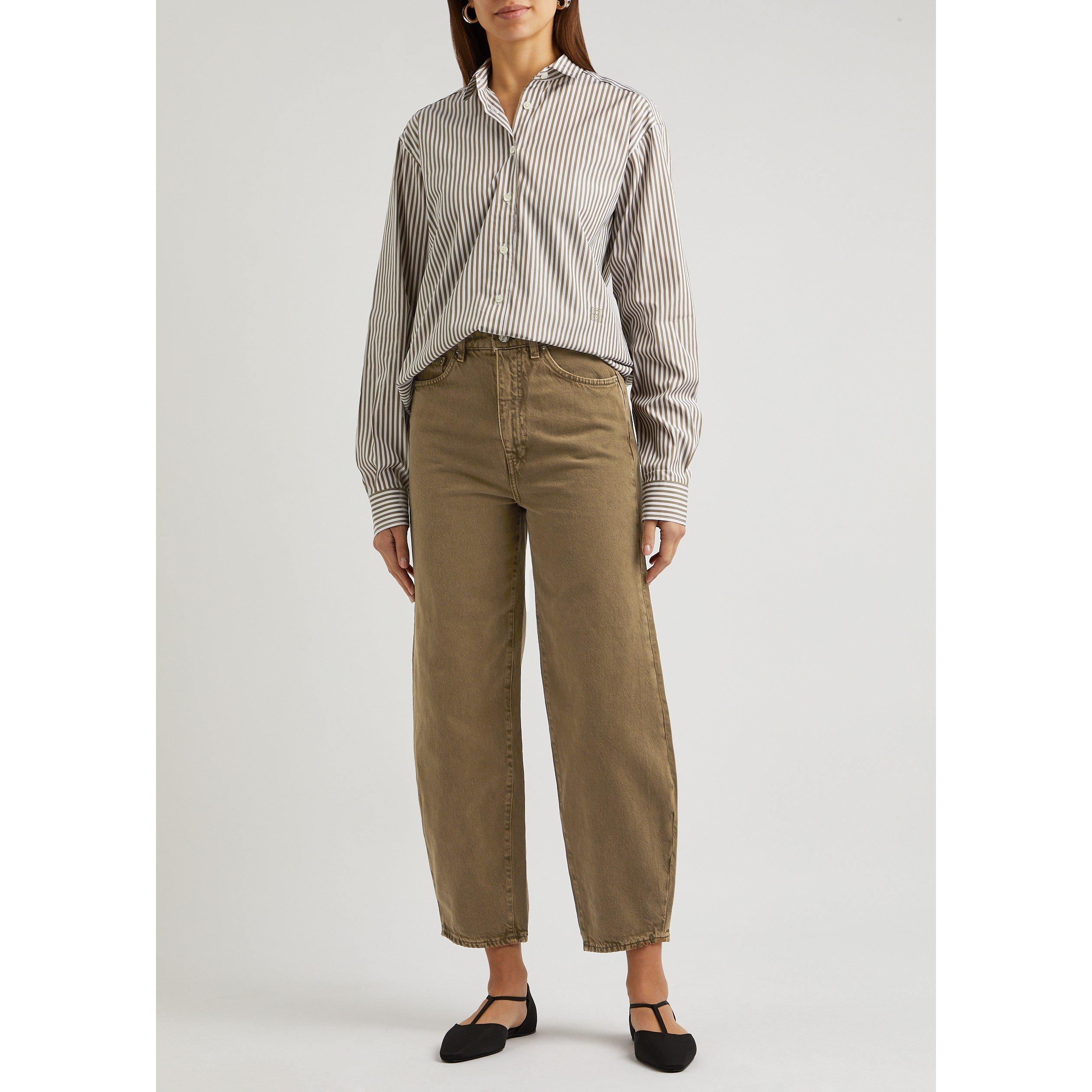 CHOCOLATE - Toteme - Barrel Leg Denim - 5