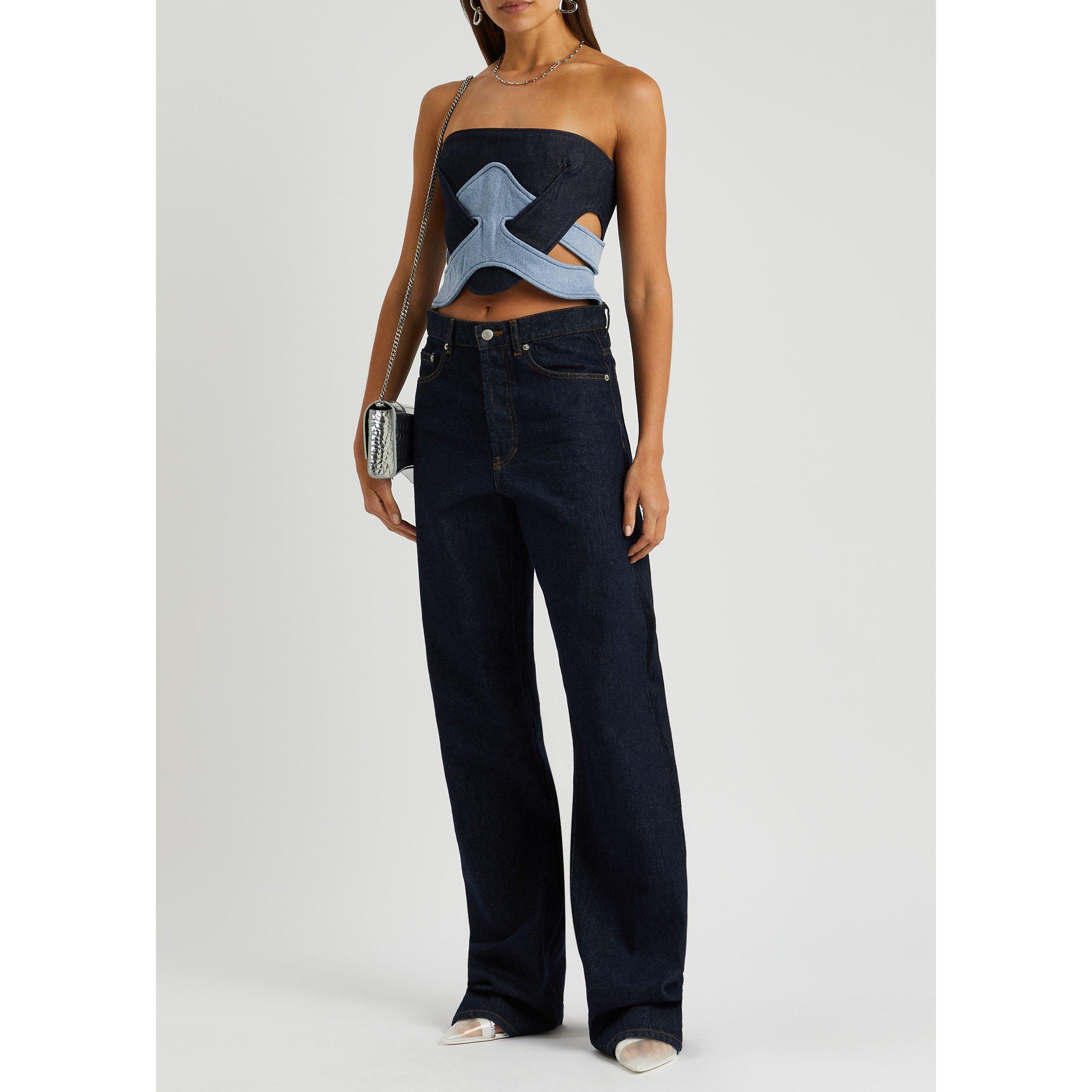 INDIGO - Dion Lee - DARTED DENIM LOCK CORSET - 5