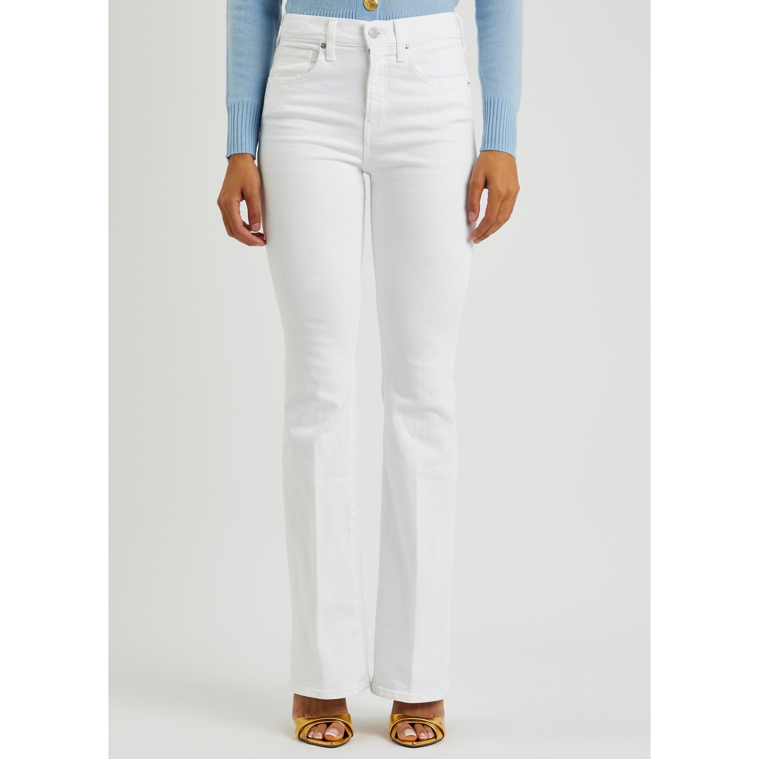 WHITE - Veronica Beard - Women's Beverly High-Rise Skinny Flare Jeans - 2