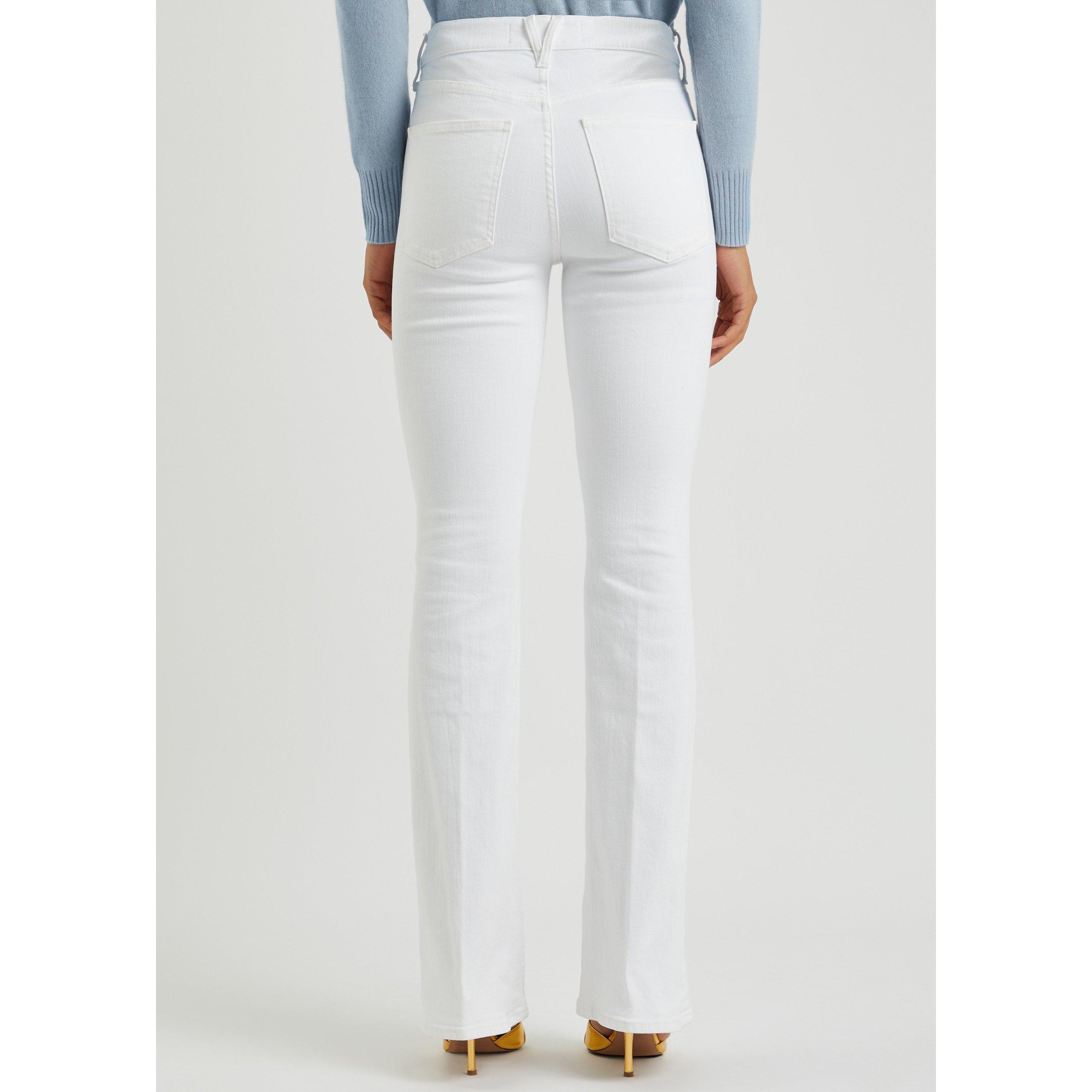WHITE - Veronica Beard - Women's Beverly High-Rise Skinny Flare Jeans - 3