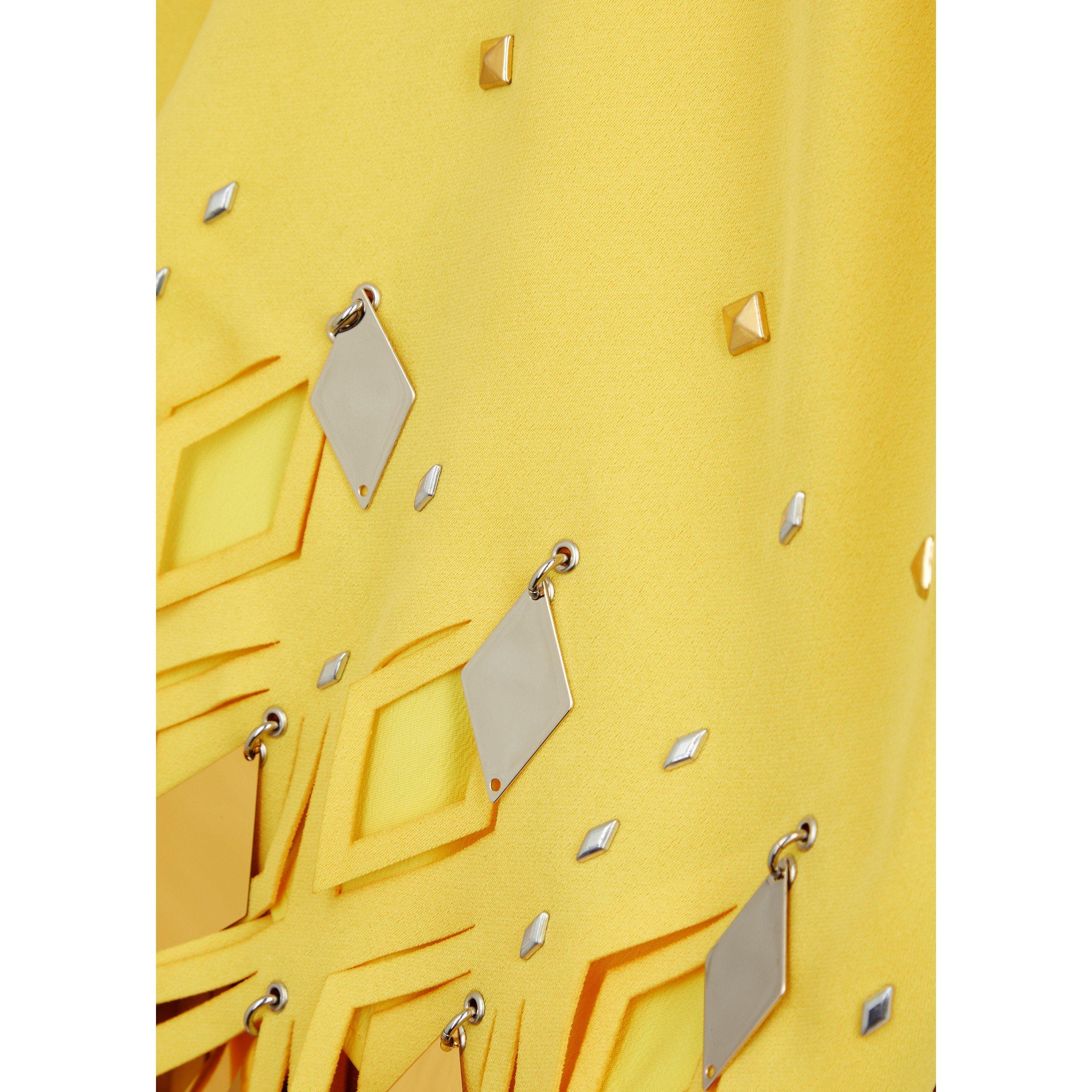 YELLOW - Rabanne - DETAILED MINI SKIRT - 4