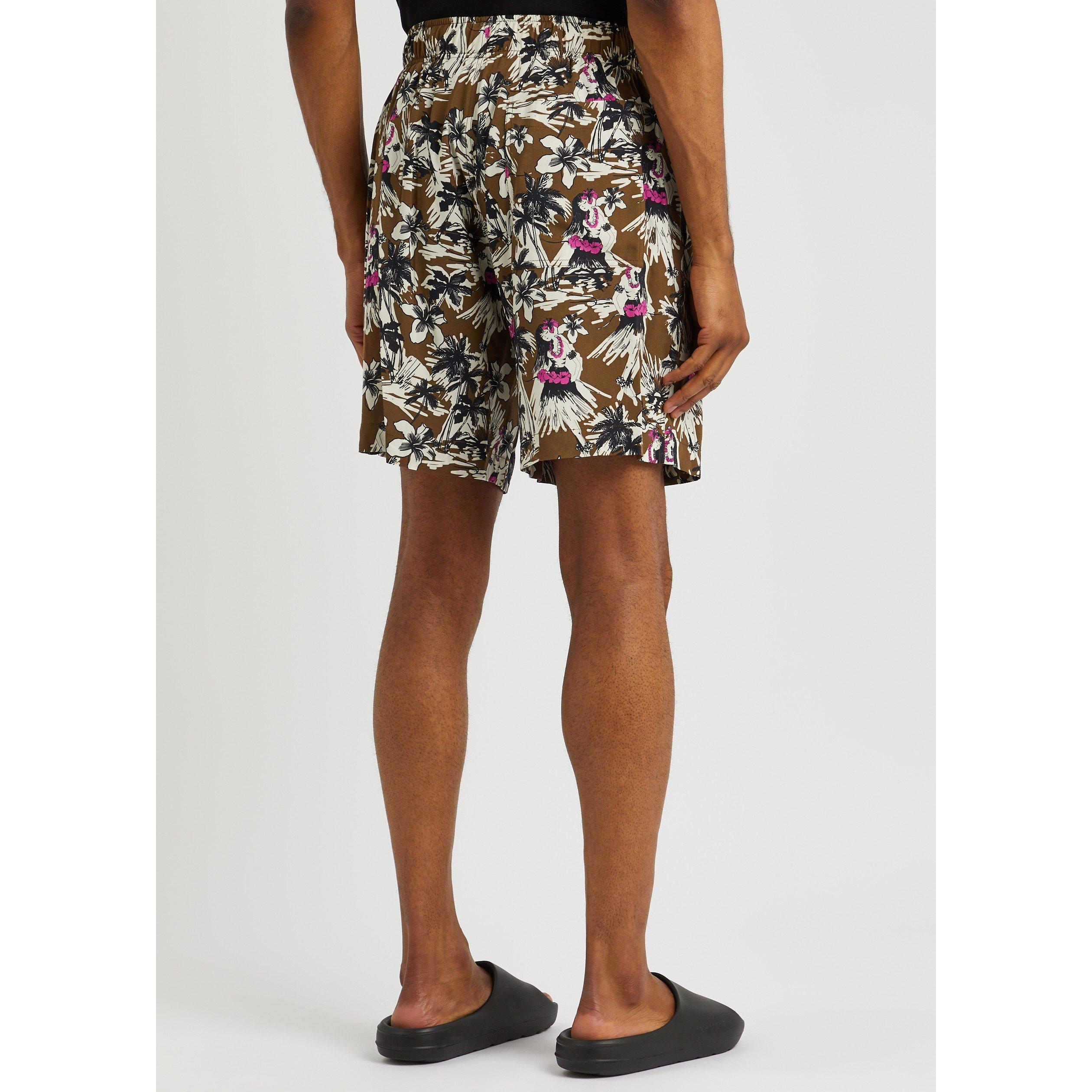 BEIGE AND OTHER - Palm Angels - PA HULA CARGO LOOSE SHORTS - 3
